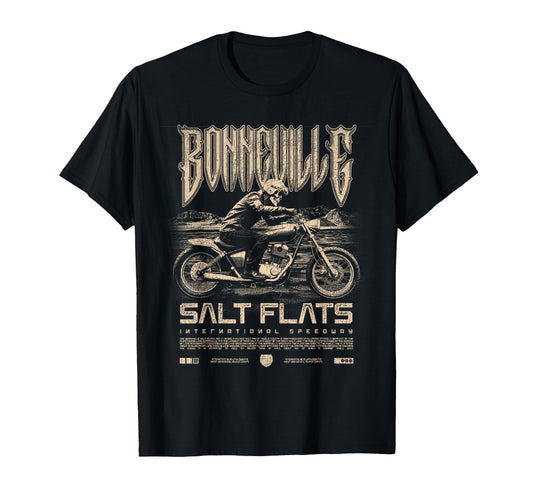 Bonneville Salt Flats Motorcycle T-Shirt - Streetwear Style Men Women - T-Shirt, Sweatshirt, Hoodie