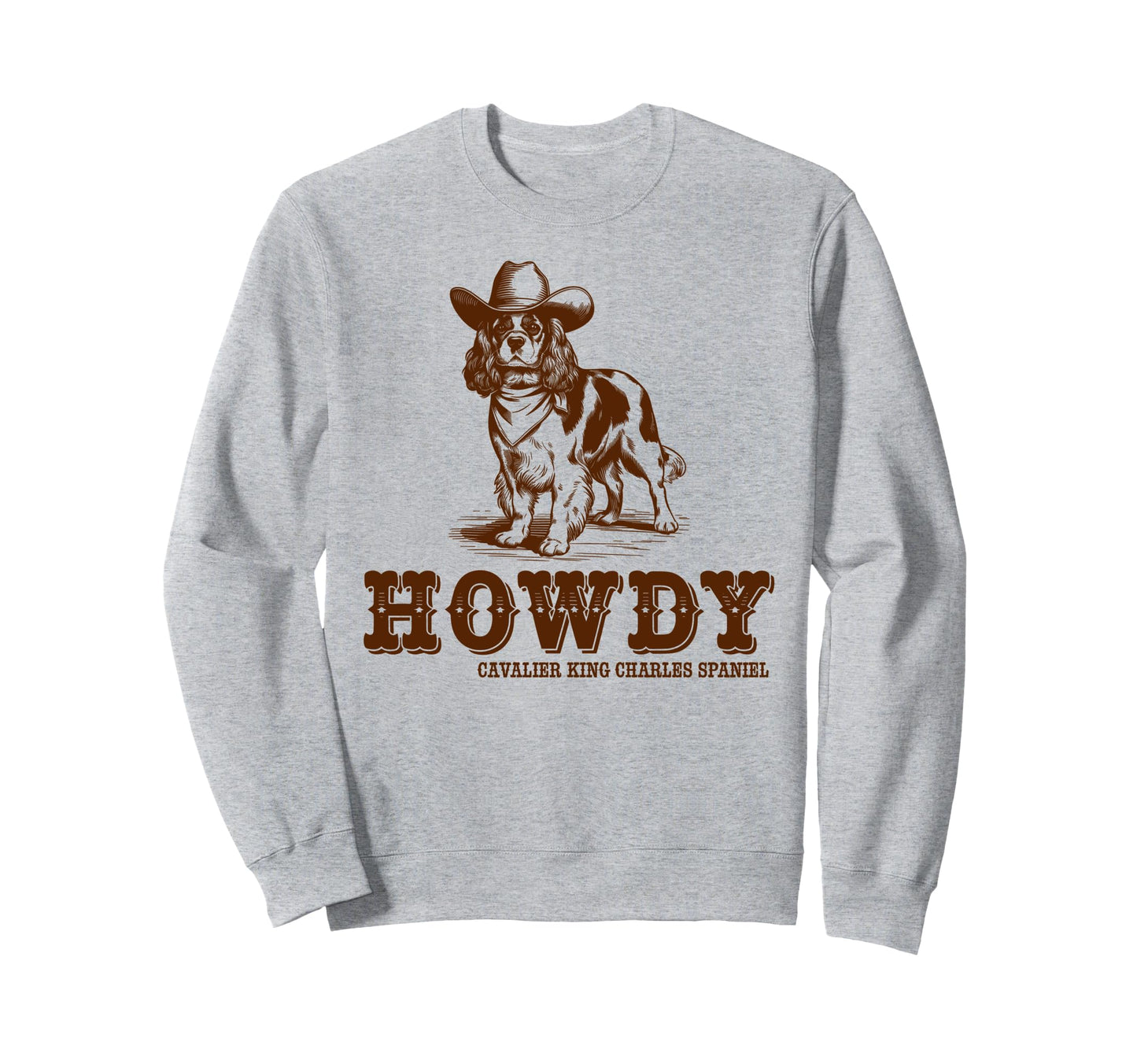 Howdy Cavalier King Charles Sweatshirt - Minimalist Print for Adults - T-Shirt, Sweatshirt, Hoodie
