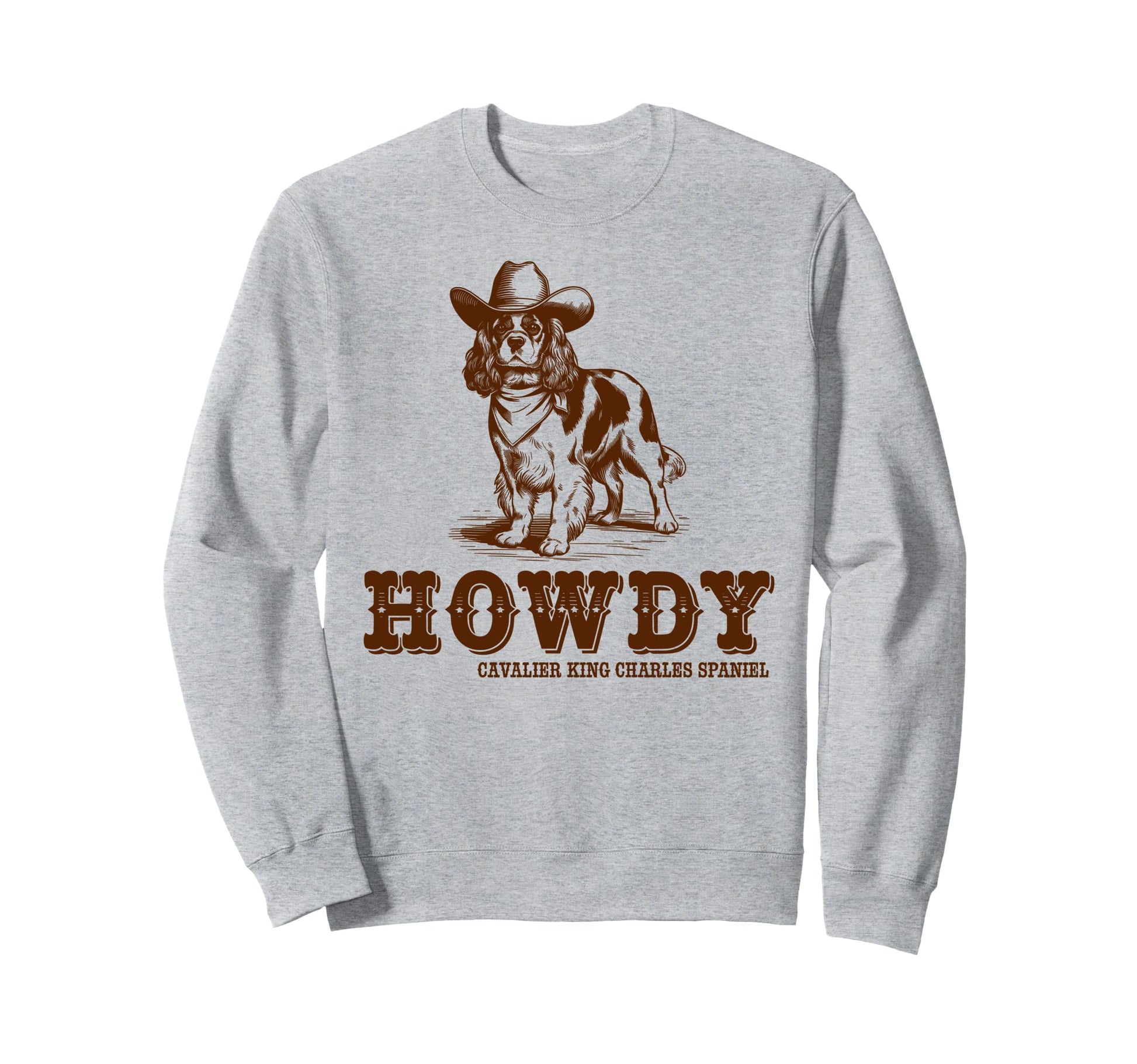 Howdy Cavalier King Charles Sweatshirt - Minimalist Print for Adults - T-Shirt, Sweatshirt, Hoodie