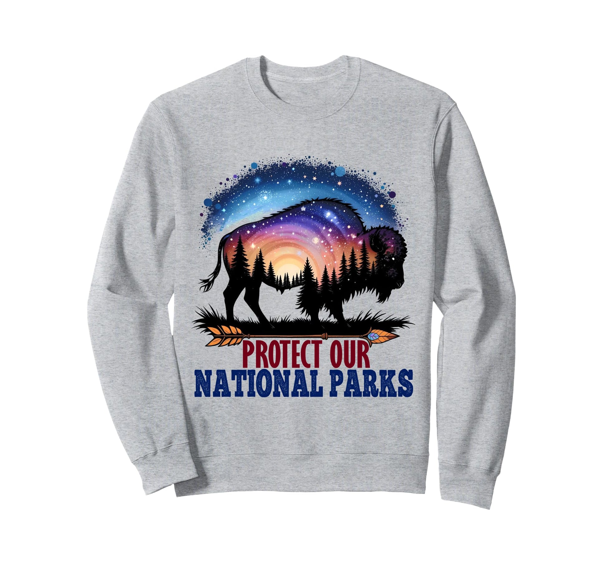 Save Our National Parks Bison Sweatshirt - Minimalist Print for Adults - T-Shirt, Sweatshirt, Hoodie