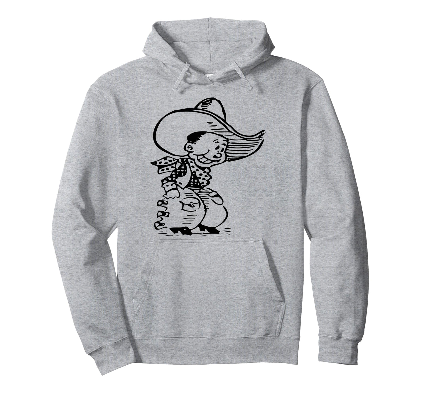 Cowboy Cartoon Hoodie - Aesthetic Graphic Men Women - T-Shirt, Sweatshirt, Hoodie