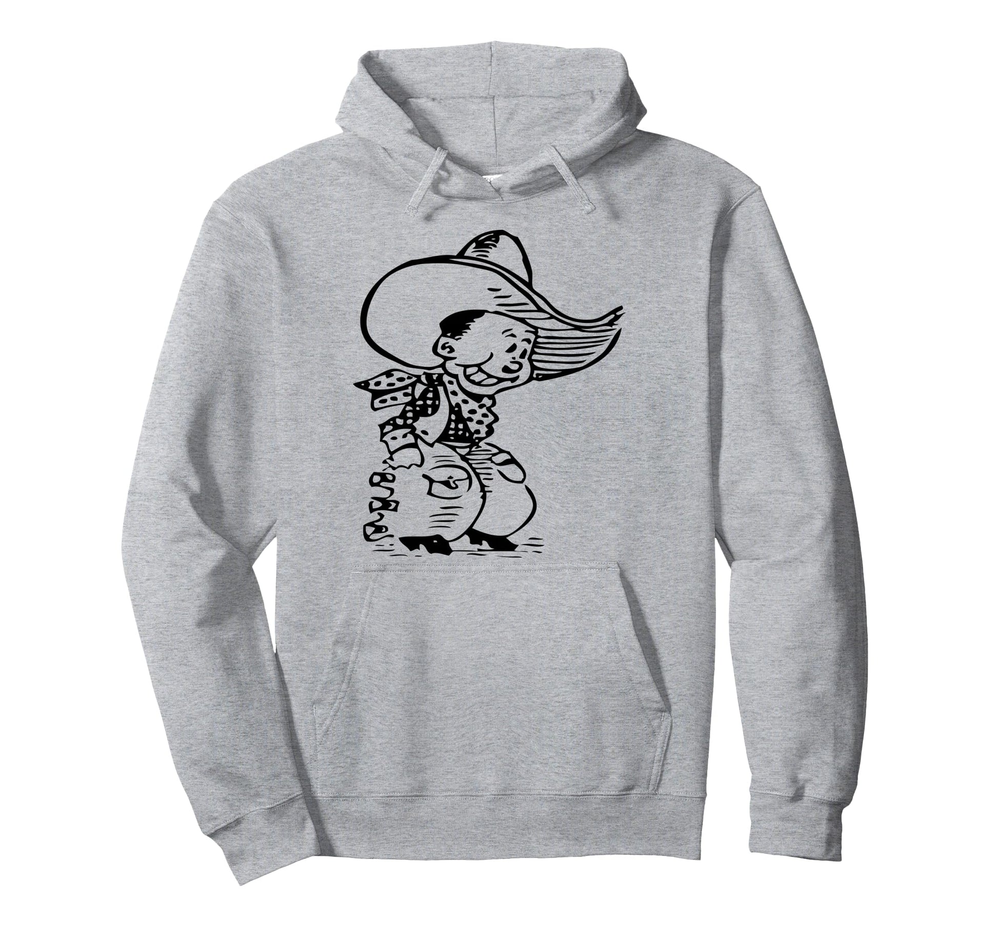 Cowboy Cartoon Hoodie - Aesthetic Graphic Men Women - T-Shirt, Sweatshirt, Hoodie