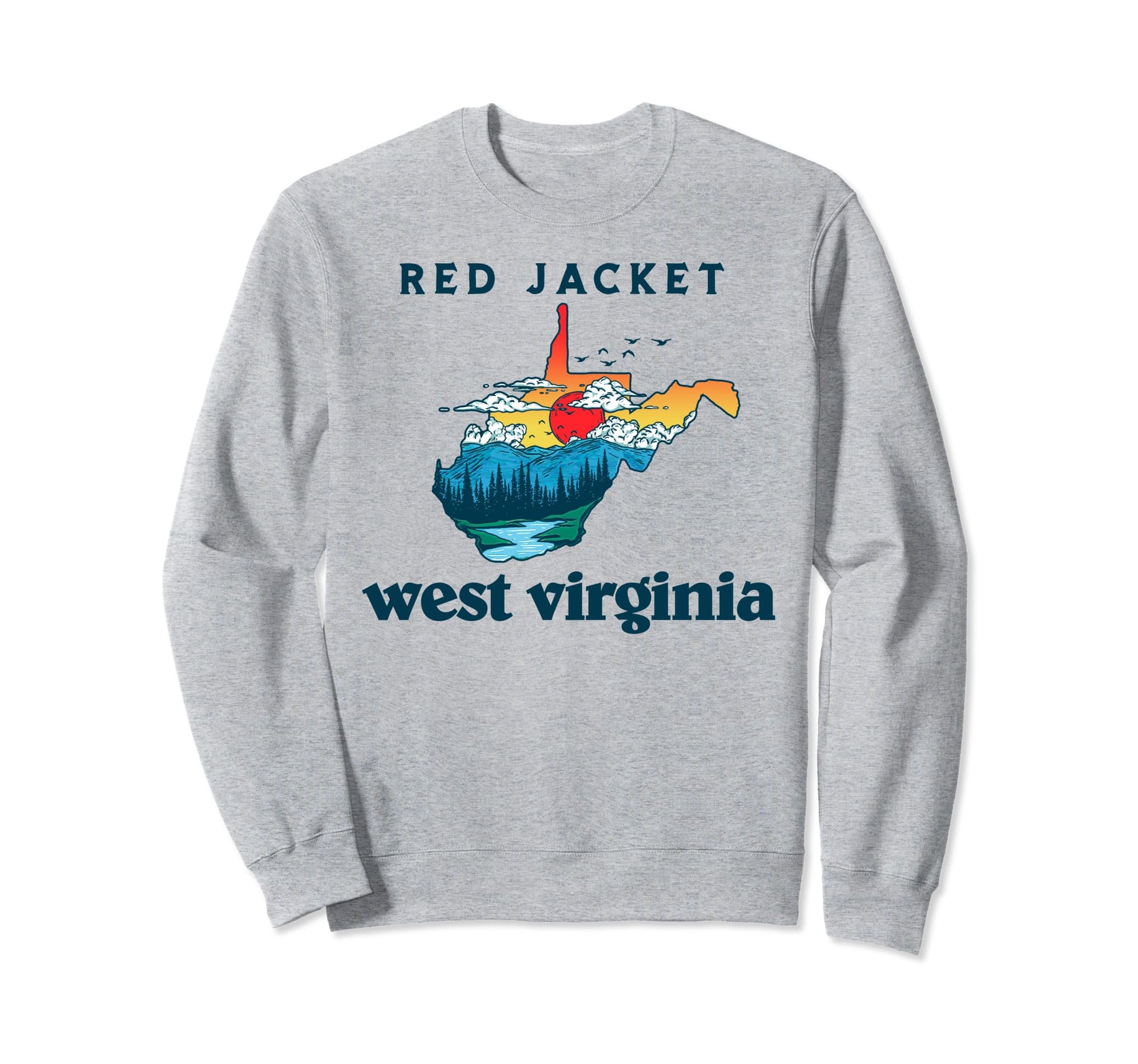 Red Jacket West Virginia Outdoors Sweatshirt - Trendy Graphic Men Women - T-Shirt, Sweatshirt, Hoodie