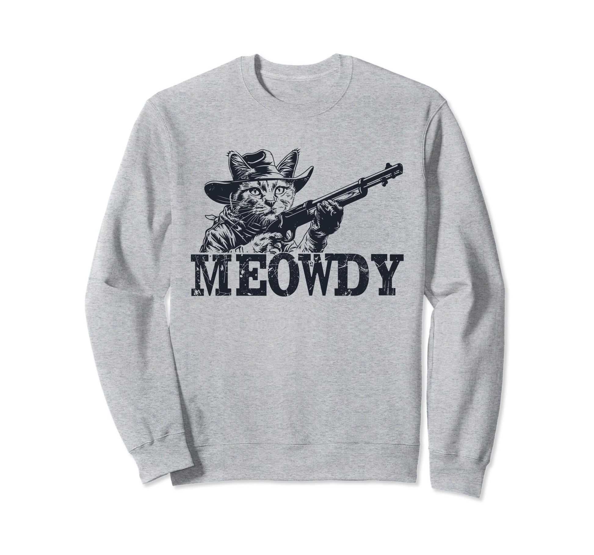 Meowdy Country Music Cowboy Cat Sweatshirt - Graphic Print Unisex - T-Shirt, Sweatshirt, Hoodie