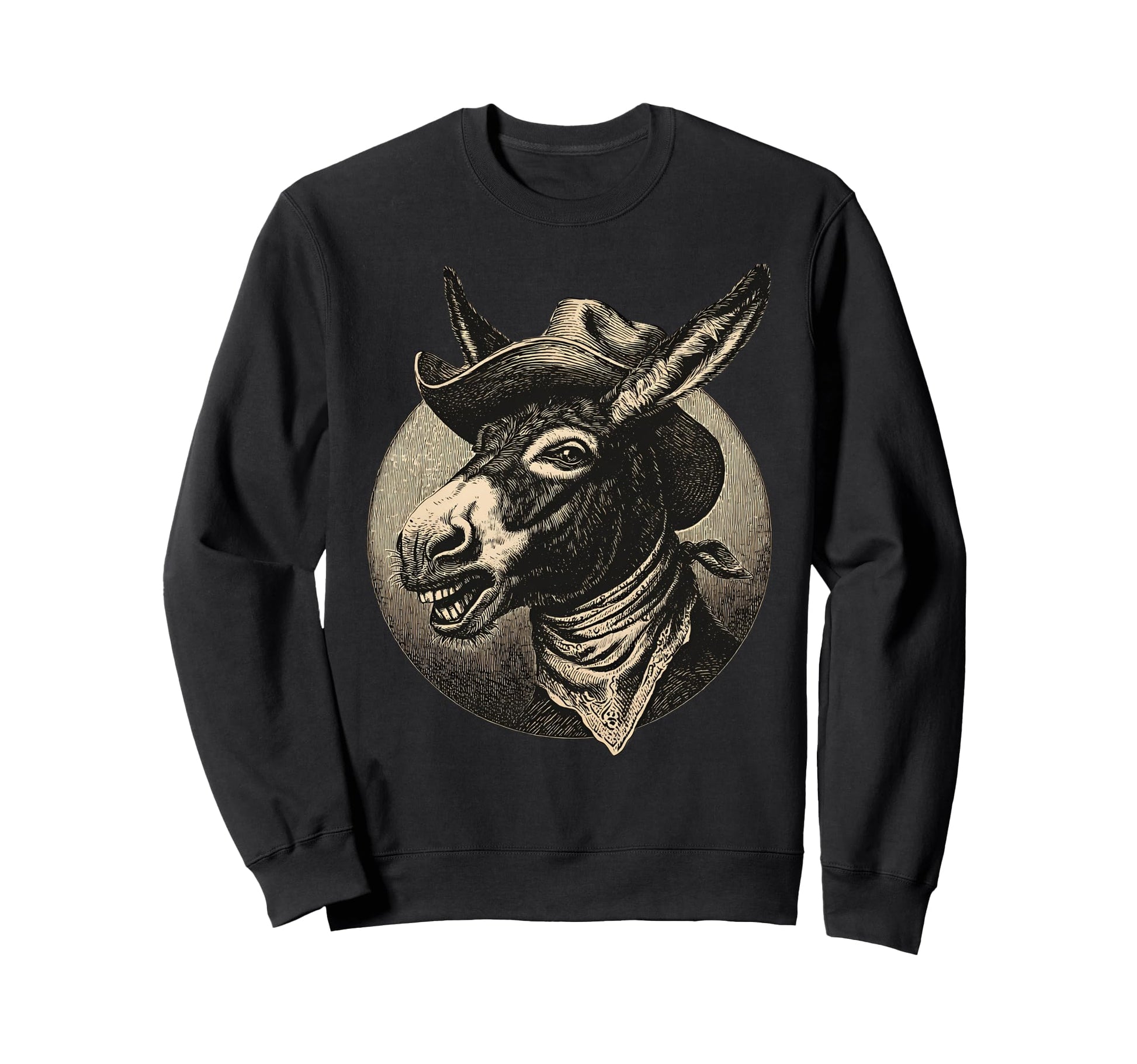 Donkey Cowboy Rodeo Cowgirl Sweatshirt - Minimalist Print Men Women - T-Shirt, Sweatshirt, Hoodie