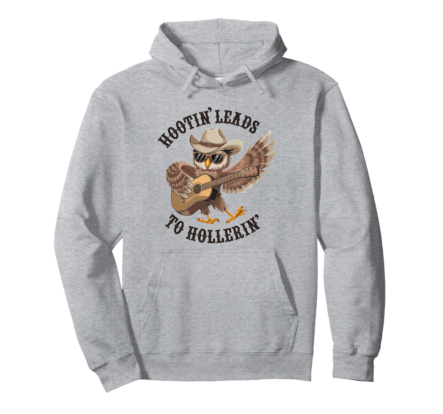 Hootin Leads To Hollerin Cowboy Owl Hoodie - Aesthetic Graphic Men Women - T-Shirt, Sweatshirt, Hoodie
