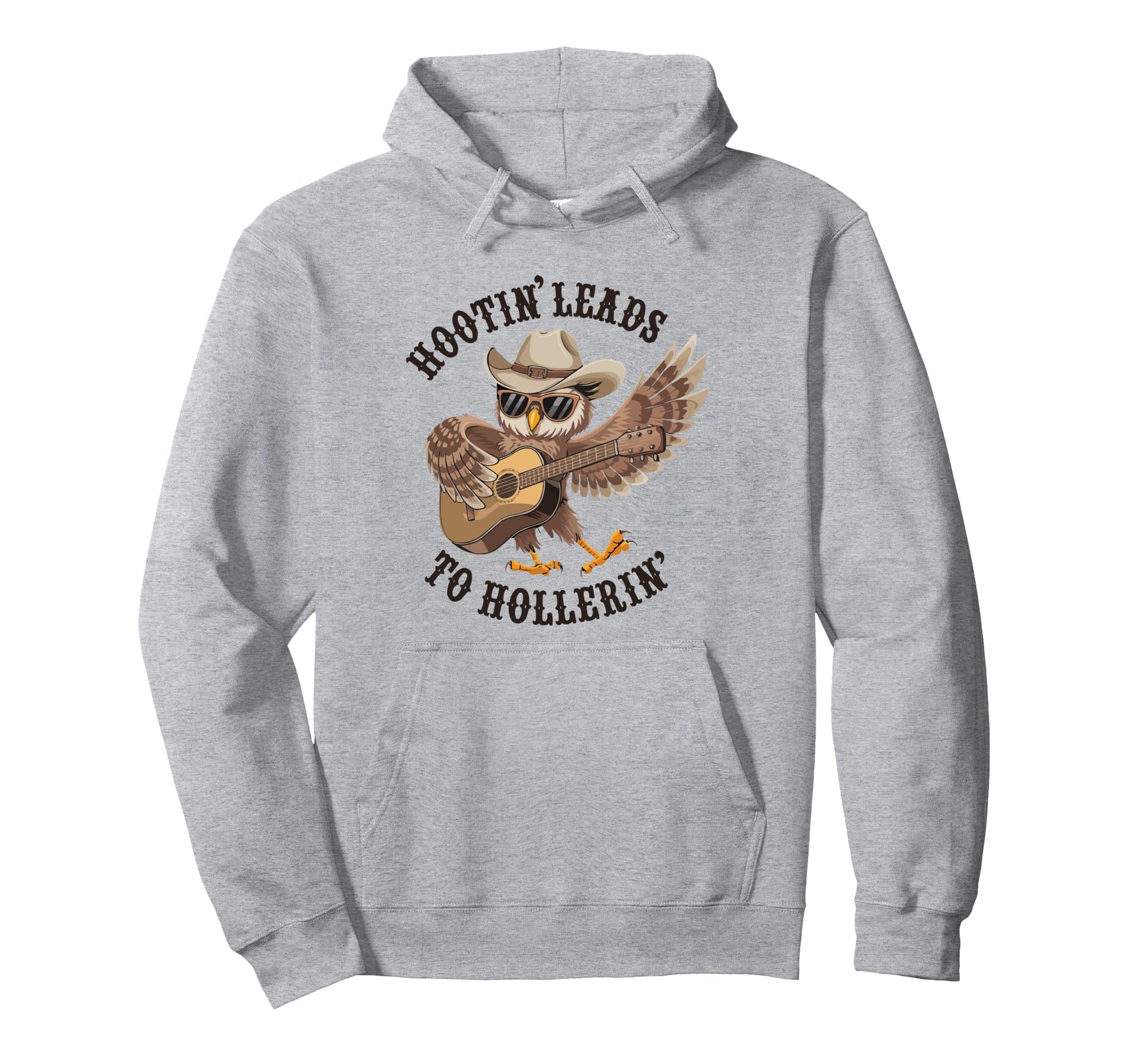 Hootin Leads To Hollerin Cowboy Owl Hoodie - Aesthetic Graphic Men Women - T-Shirt, Sweatshirt, Hoodie
