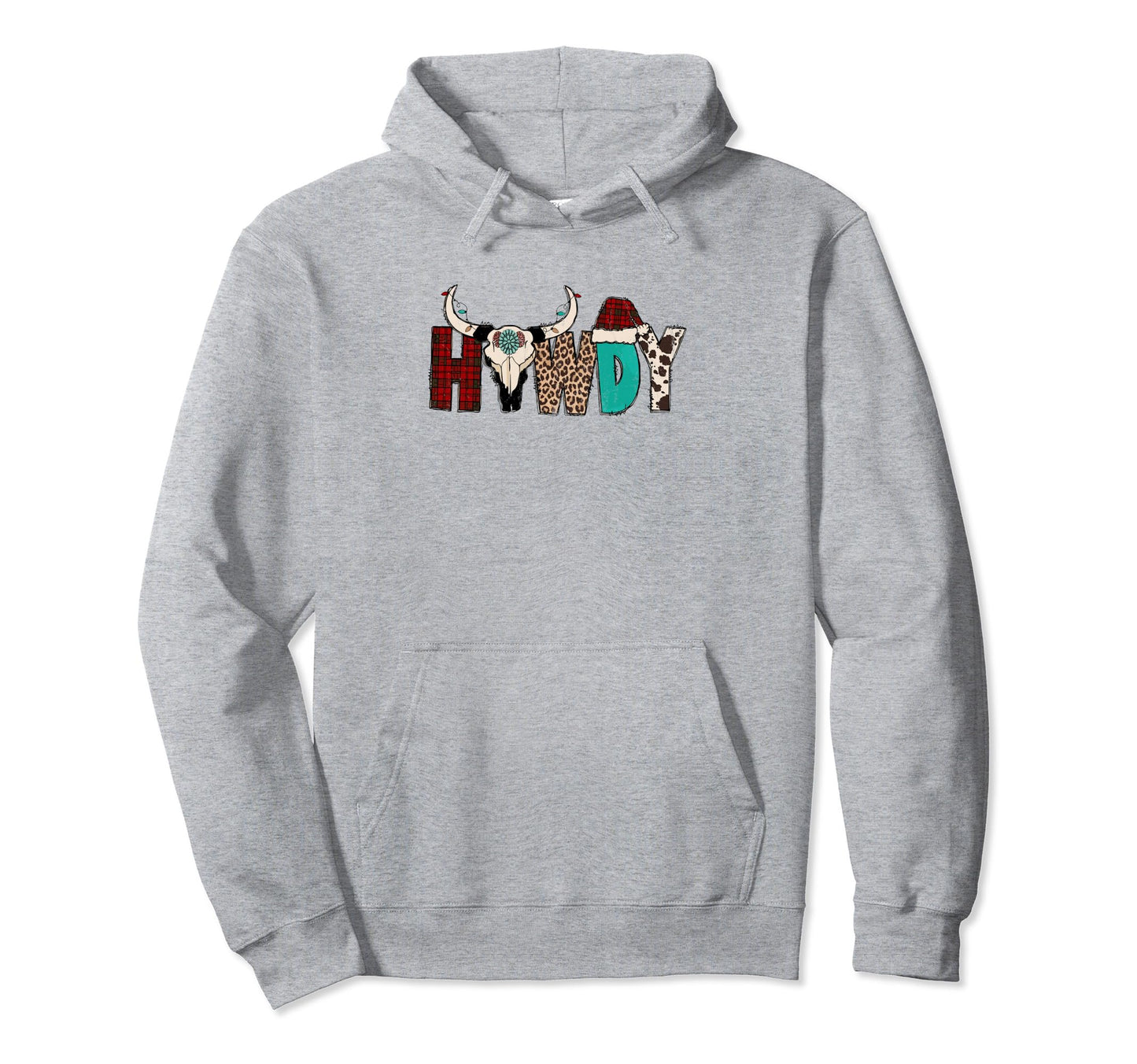 Howdy Skull Western Cowboy Hat Hoodie - Casual Everyday Wear Men Women - T-Shirt, Sweatshirt, Hoodie