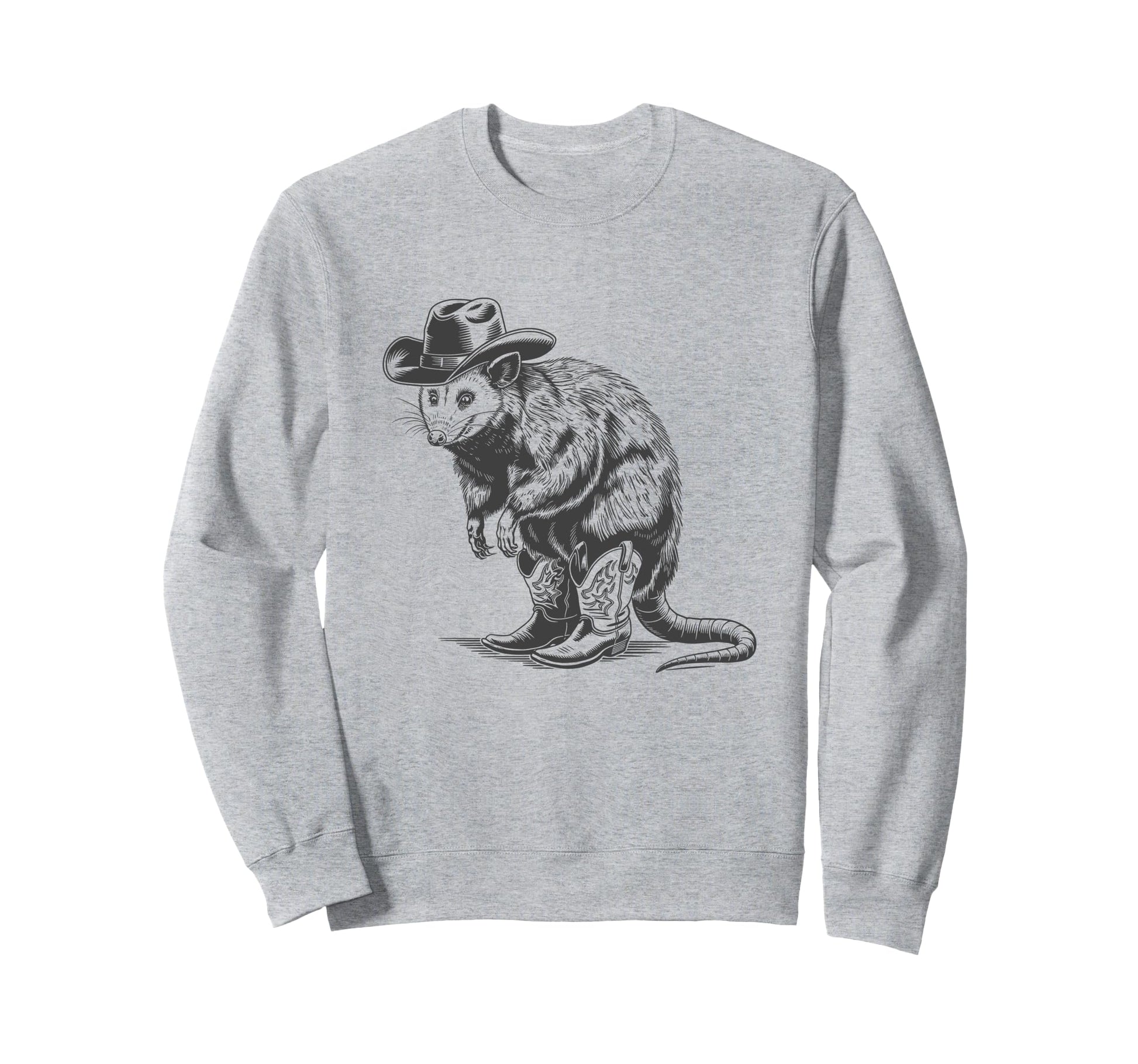 Possum Cowboy Cowgirl Western Sweatshirt - Custom Art Print Men Women - T-Shirt, Sweatshirt, Hoodie