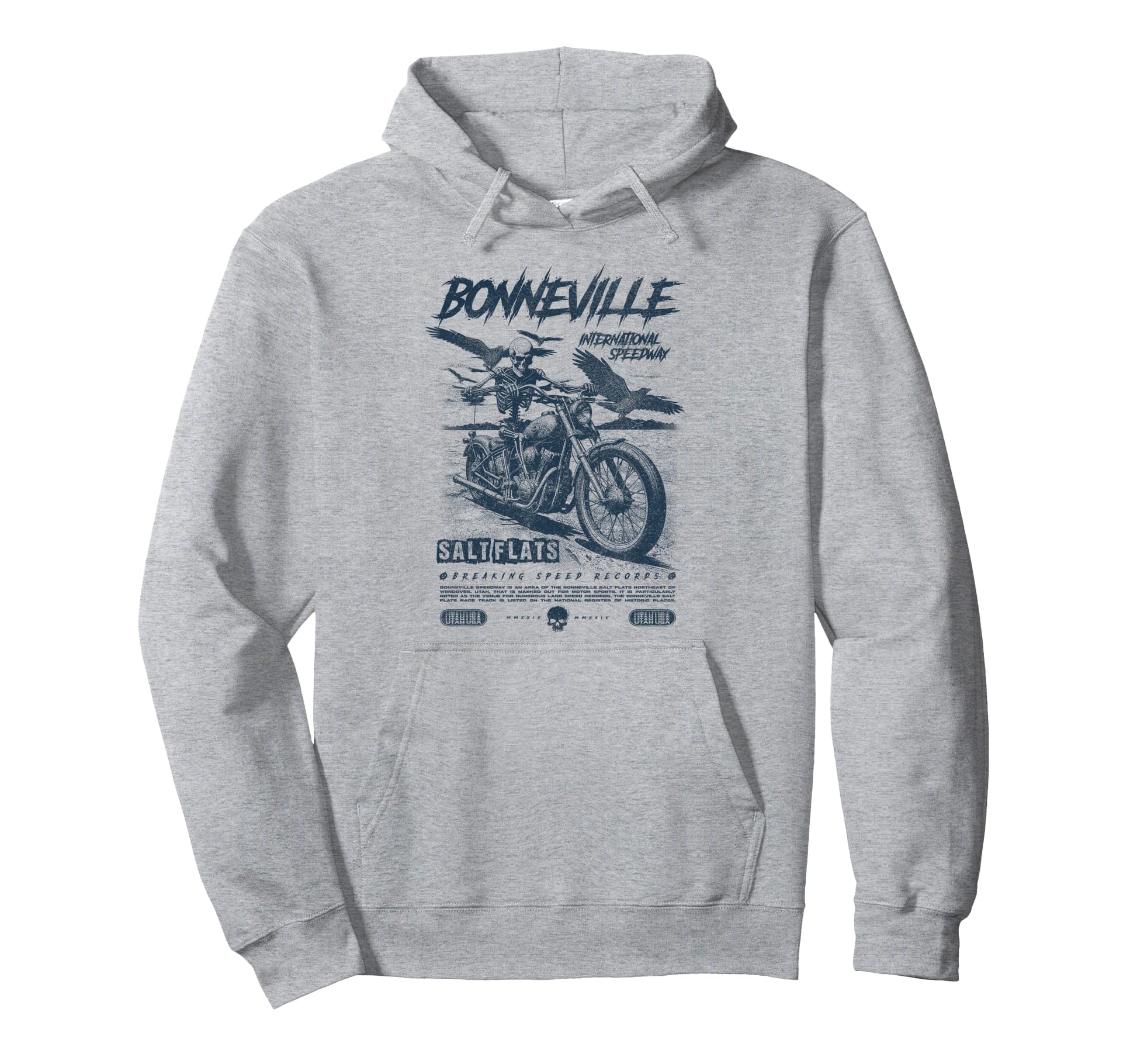 Bonneville Salt Flats Motorcycle Racing Hoodie - Custom Art Print Unisex - T-Shirt, Sweatshirt, Hoodie