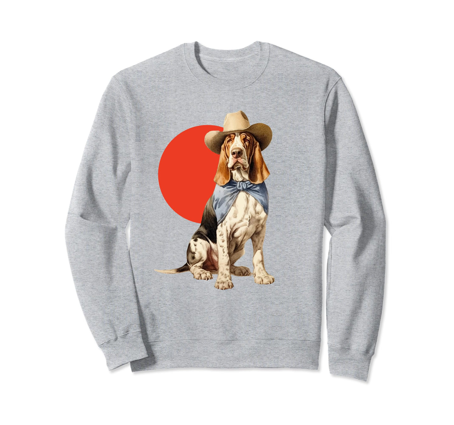 Basset Hound Cowboy Western Country Sweatshirt - Graphic Print Men Women - T-Shirt, Sweatshirt, Hoodie