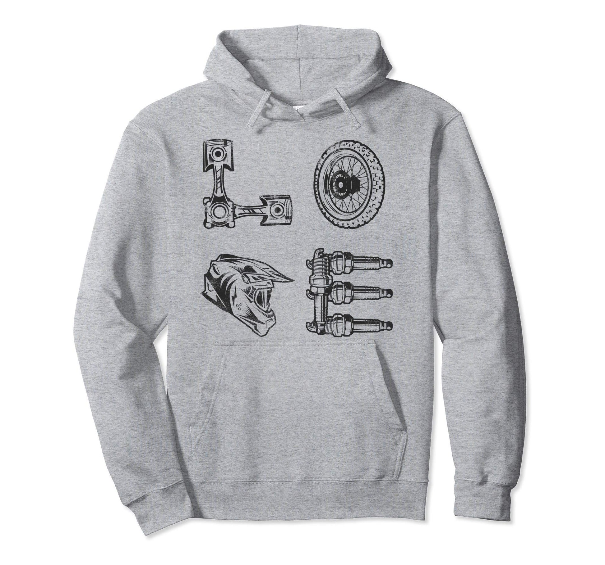 Dirt Bike Love Biker Gift Motocross Hoodie - Trendy Graphic Men Women - T-Shirt, Sweatshirt, Hoodie