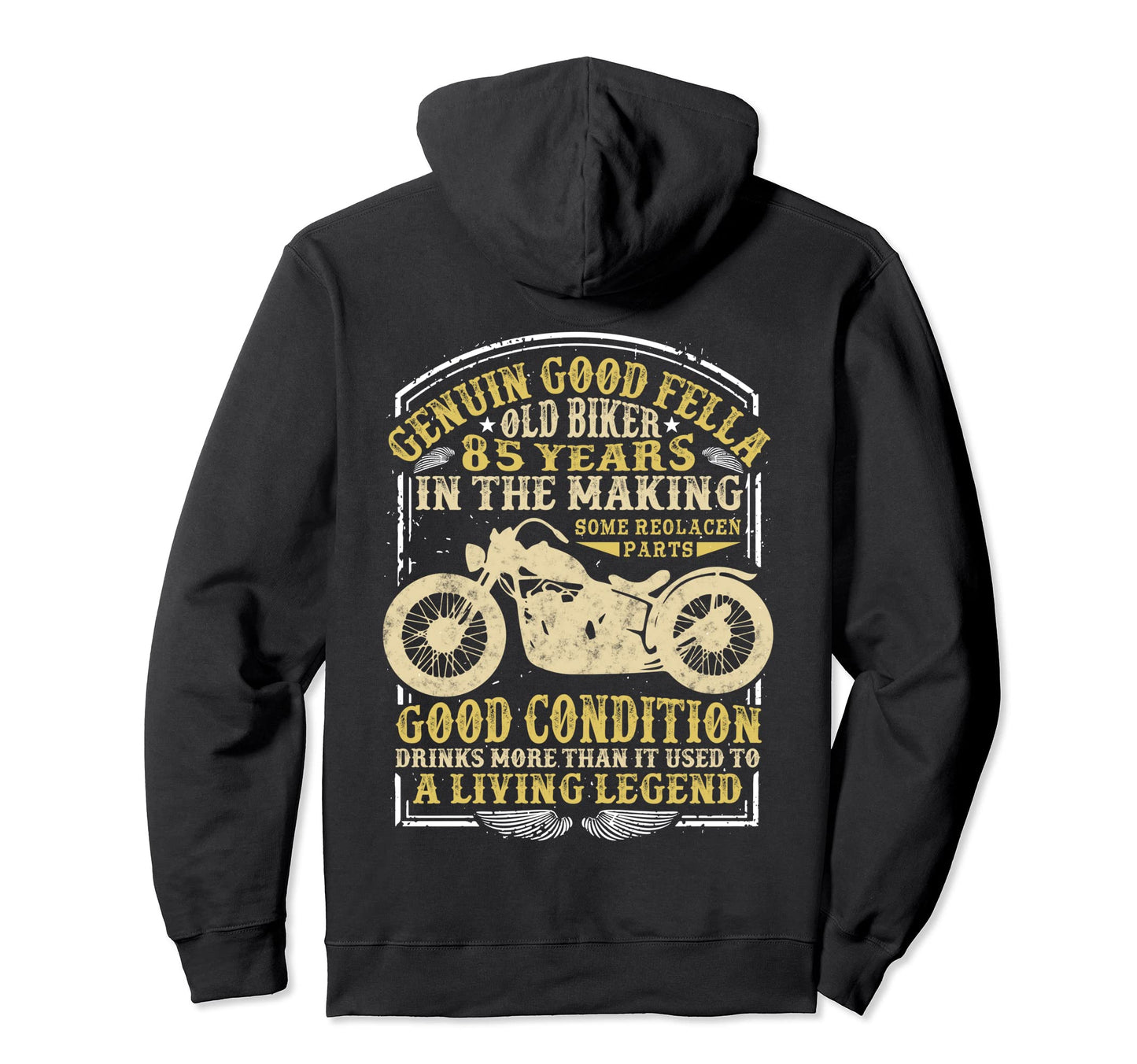 85 Years Old Biker Birthday Hoodie - Aesthetic Graphic for Adults - T-Shirt, Sweatshirt, Hoodie
