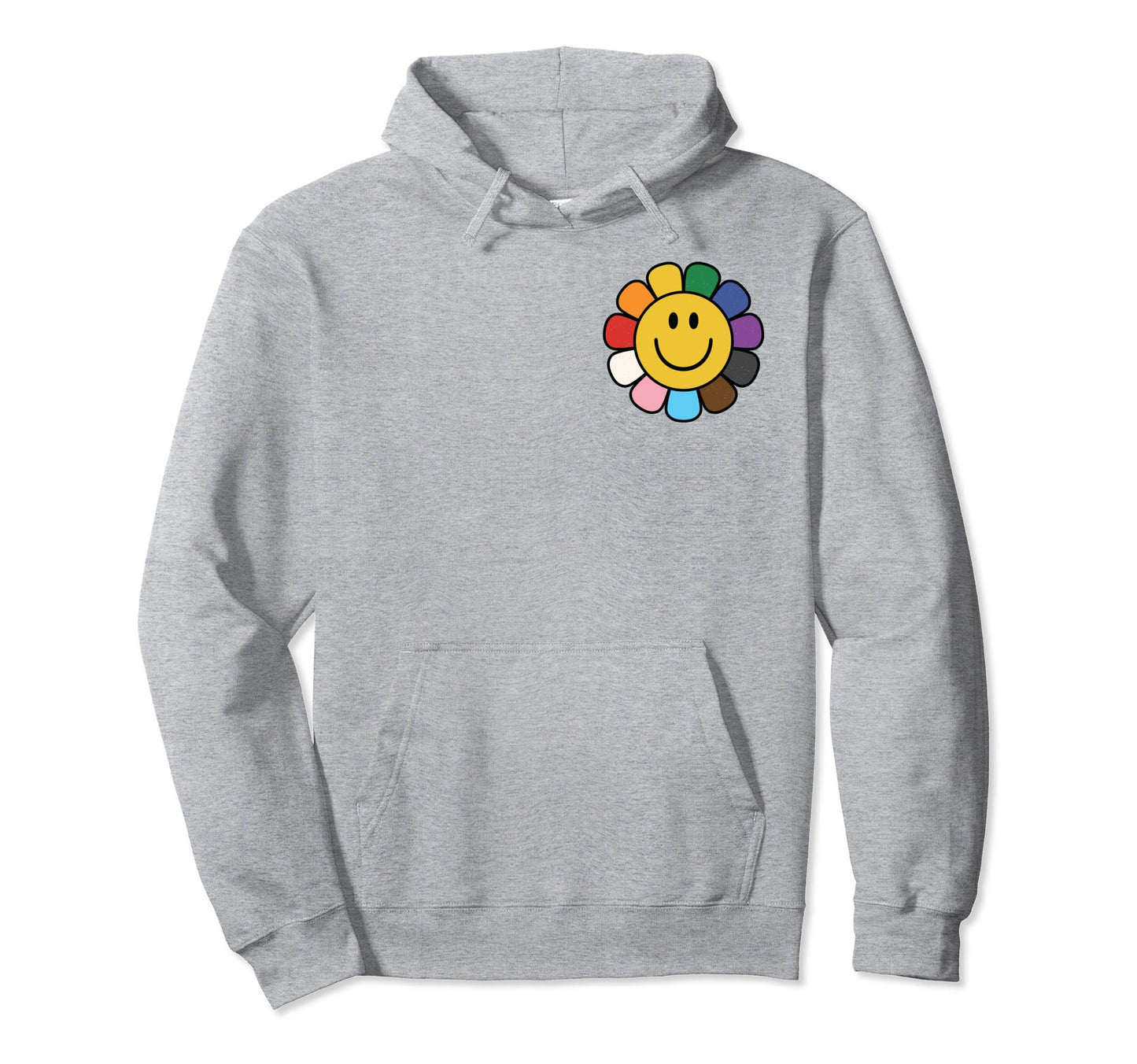 Trans Lgbtq Subtle Pride Ally Smile Face Hoodie - Minimalist Print Unisex - T-Shirt, Sweatshirt, Hoodie