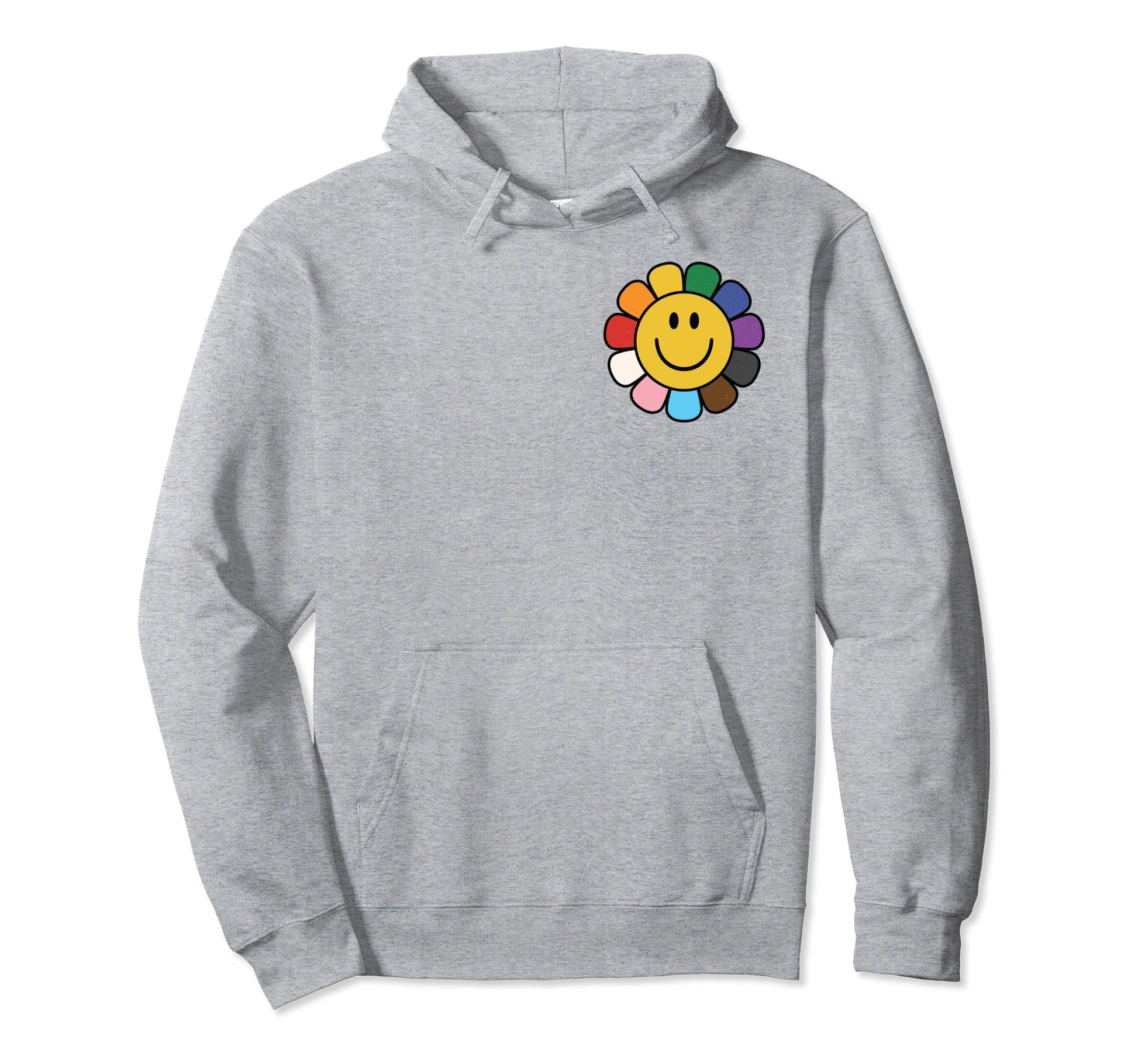 Trans Lgbtq Subtle Pride Ally Smile Face Hoodie - Minimalist Print Unisex - T-Shirt, Sweatshirt, Hoodie