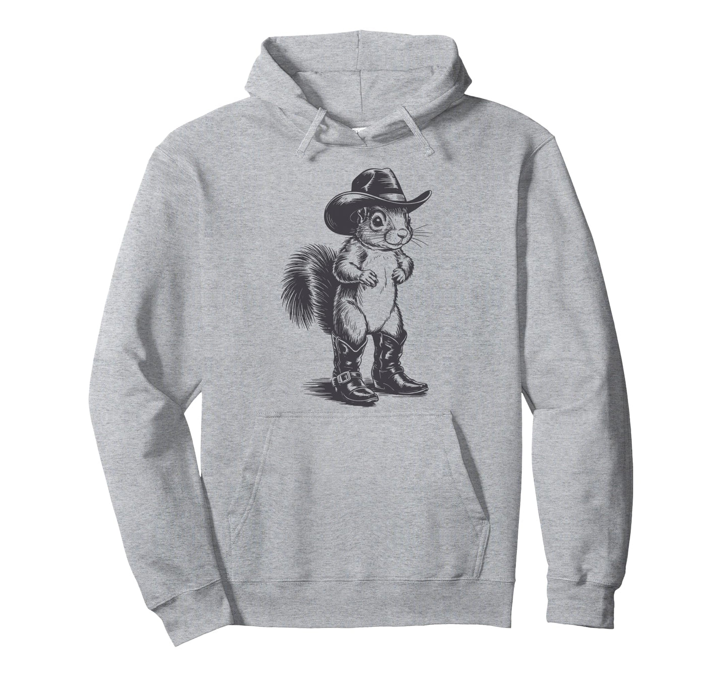 Squirrel Cowboy Cowgirl Squirrel Western Hoodie - Graphic Print Men Women - T-Shirt, Sweatshirt, Hoodie