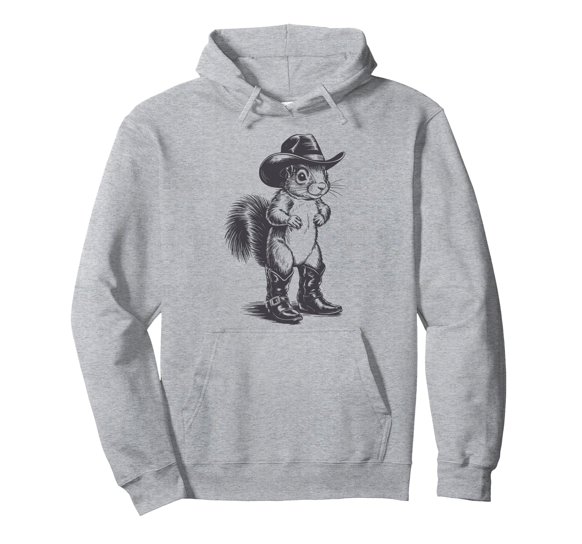 Squirrel Cowboy Cowgirl Squirrel Western Hoodie - Graphic Print Men Women - T-Shirt, Sweatshirt, Hoodie