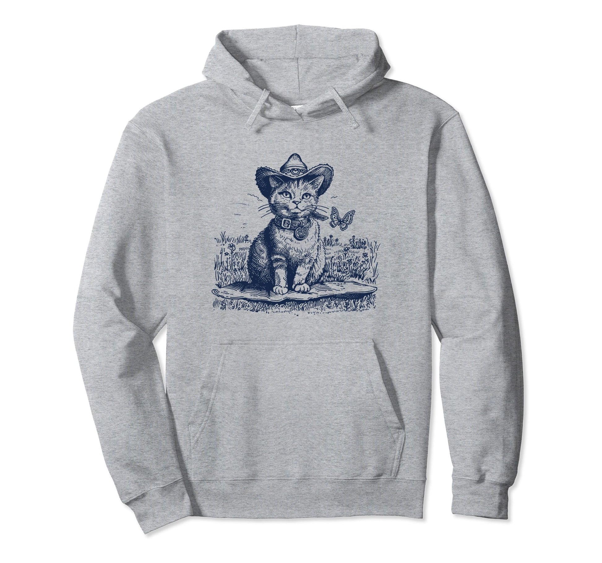Meowdy Funny Country Music Cat Hoodie - Fun Novelty Design Men Women - T-Shirt, Sweatshirt, Hoodie
