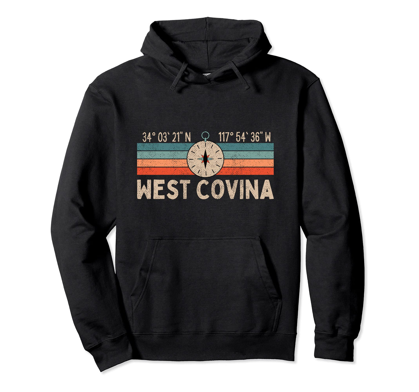 West Covina Compass California Hoodie - Graphic Print Unisex - T-Shirt, Sweatshirt, Hoodie
