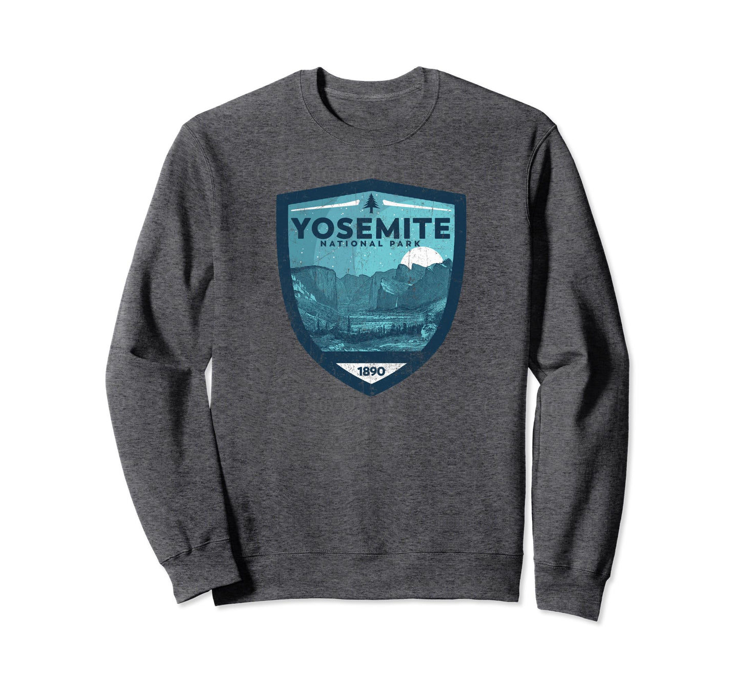 Yosemite National Park Distressed Sweatshirt - Novelty Apparel Unisex - T-Shirt, Sweatshirt, Hoodie