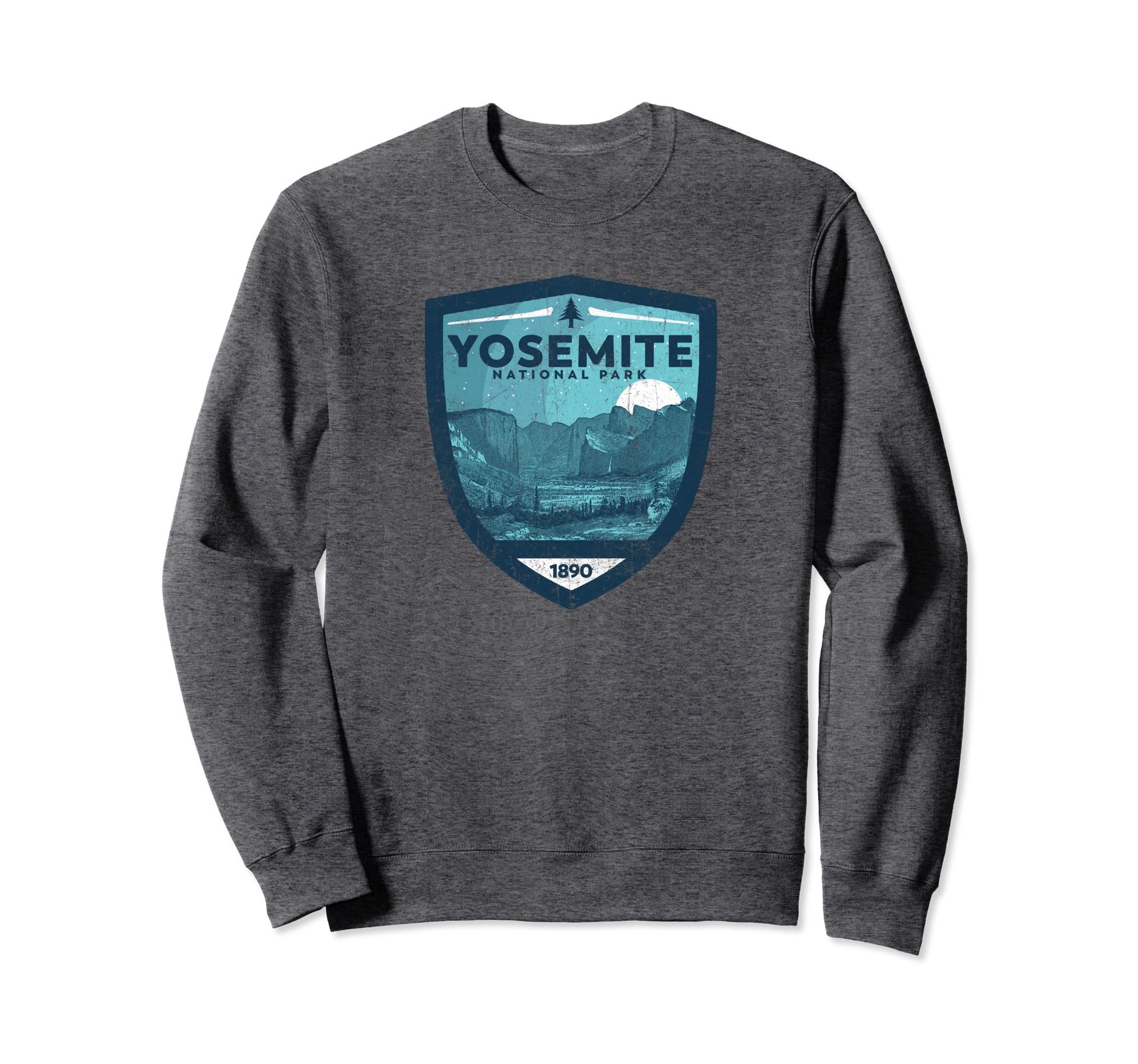 Yosemite National Park Distressed Sweatshirt - Novelty Apparel Unisex - T-Shirt, Sweatshirt, Hoodie