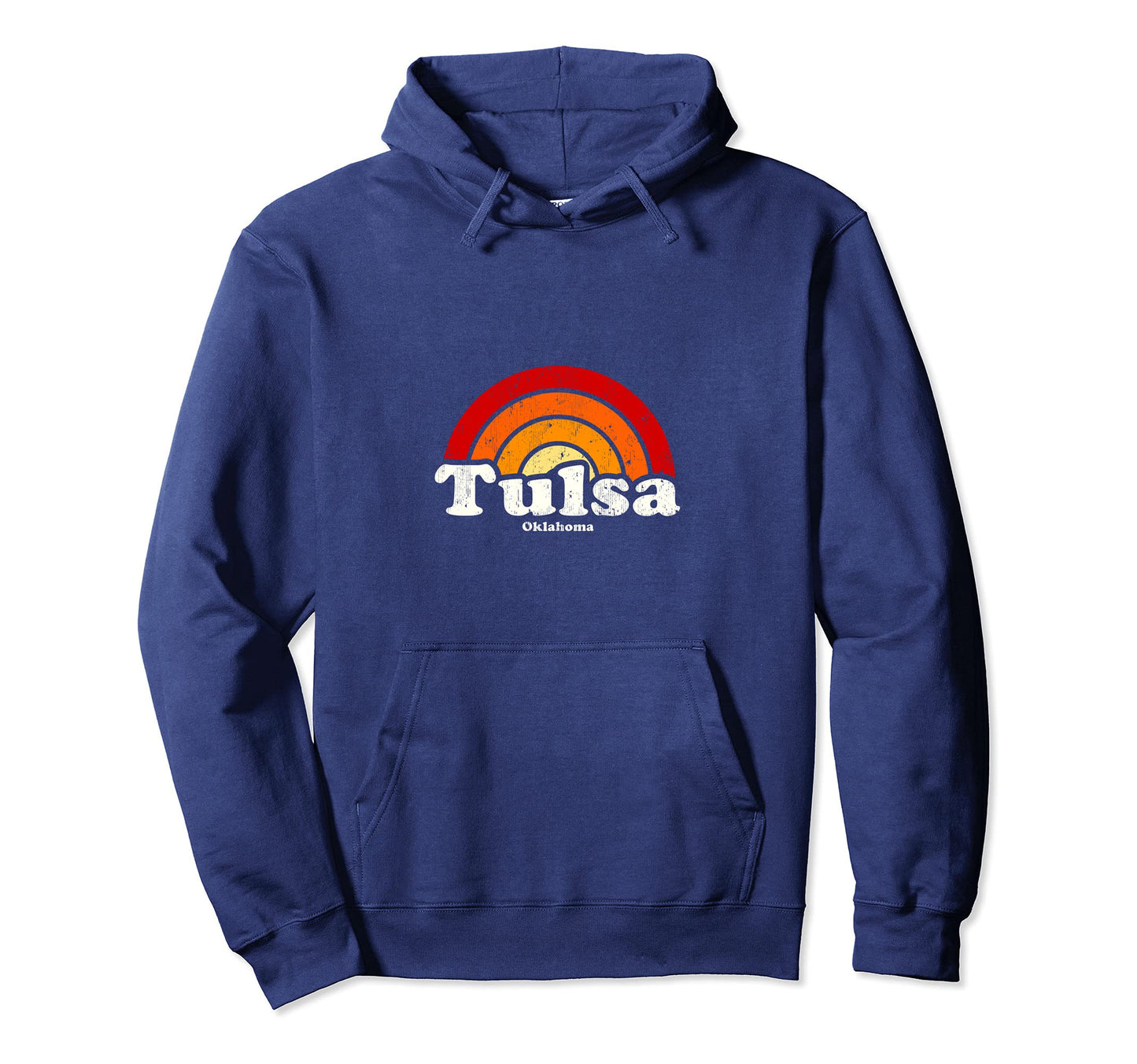 Tulsa Oklahoma Ok 70S Rainbow Hoodie - Custom Art Print Men Women - T-Shirt, Sweatshirt, Hoodie