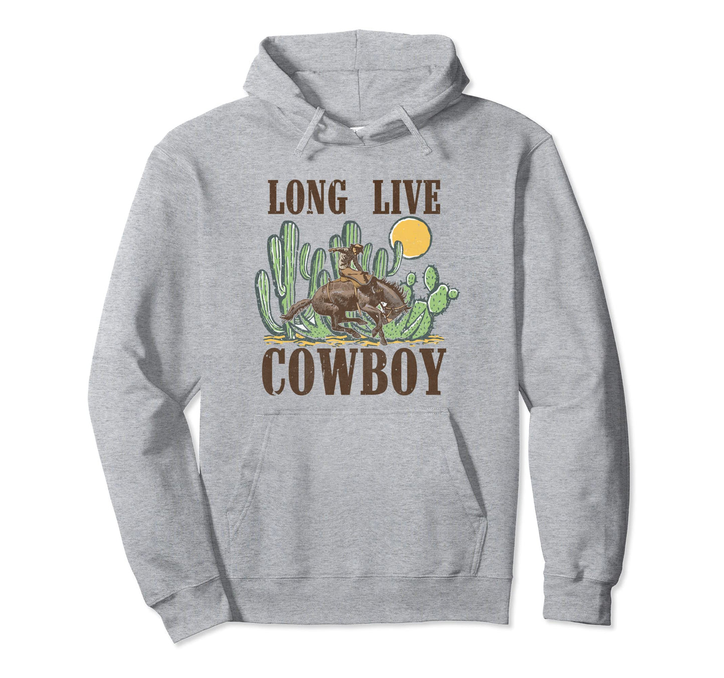 Long Live Cowboy Riding Horse Western Hoodie - Graphic Print for Adults - T-Shirt, Sweatshirt, Hoodie
