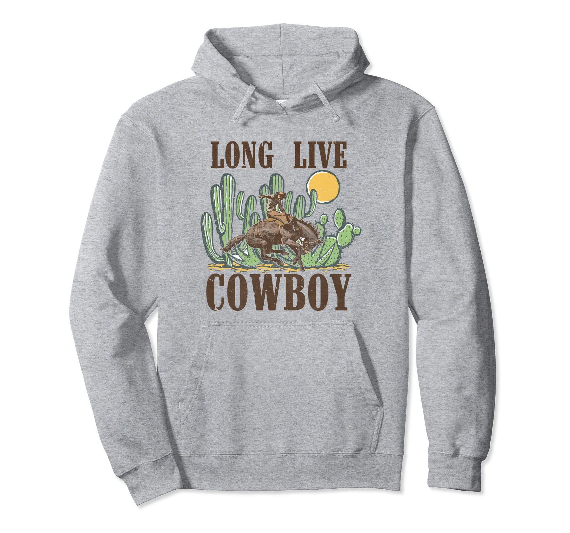 Long Live Cowboy Riding Horse Western Hoodie - Graphic Print for Adults - T-Shirt, Sweatshirt, Hoodie