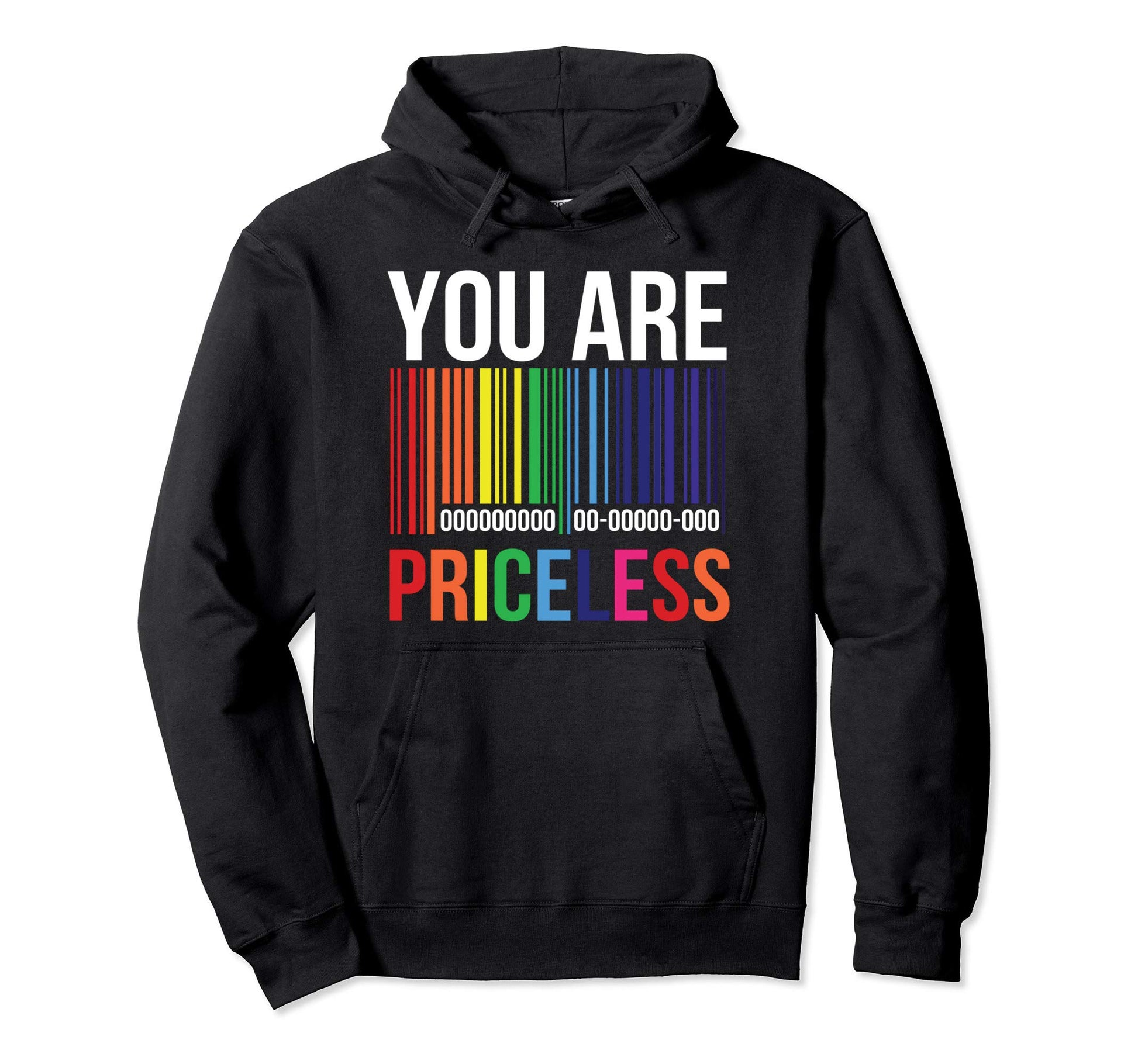 Beautiful You Are Priceless Rainbow Hoodie - Aesthetic Graphic for Adults - T-Shirt, Sweatshirt, Hoodie