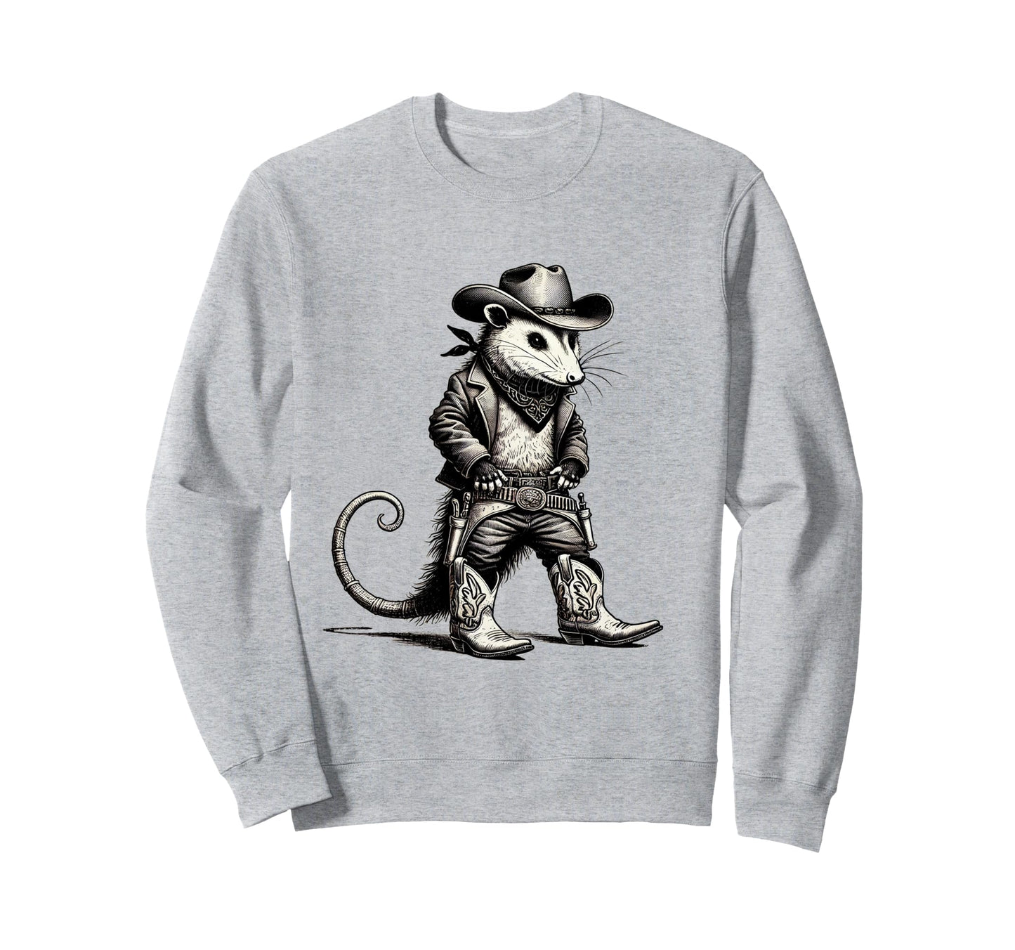 Cowboy Opossum Cowgirl Possum Western Sweatshirt - Custom Art Print Unisex - T-Shirt, Sweatshirt, Hoodie