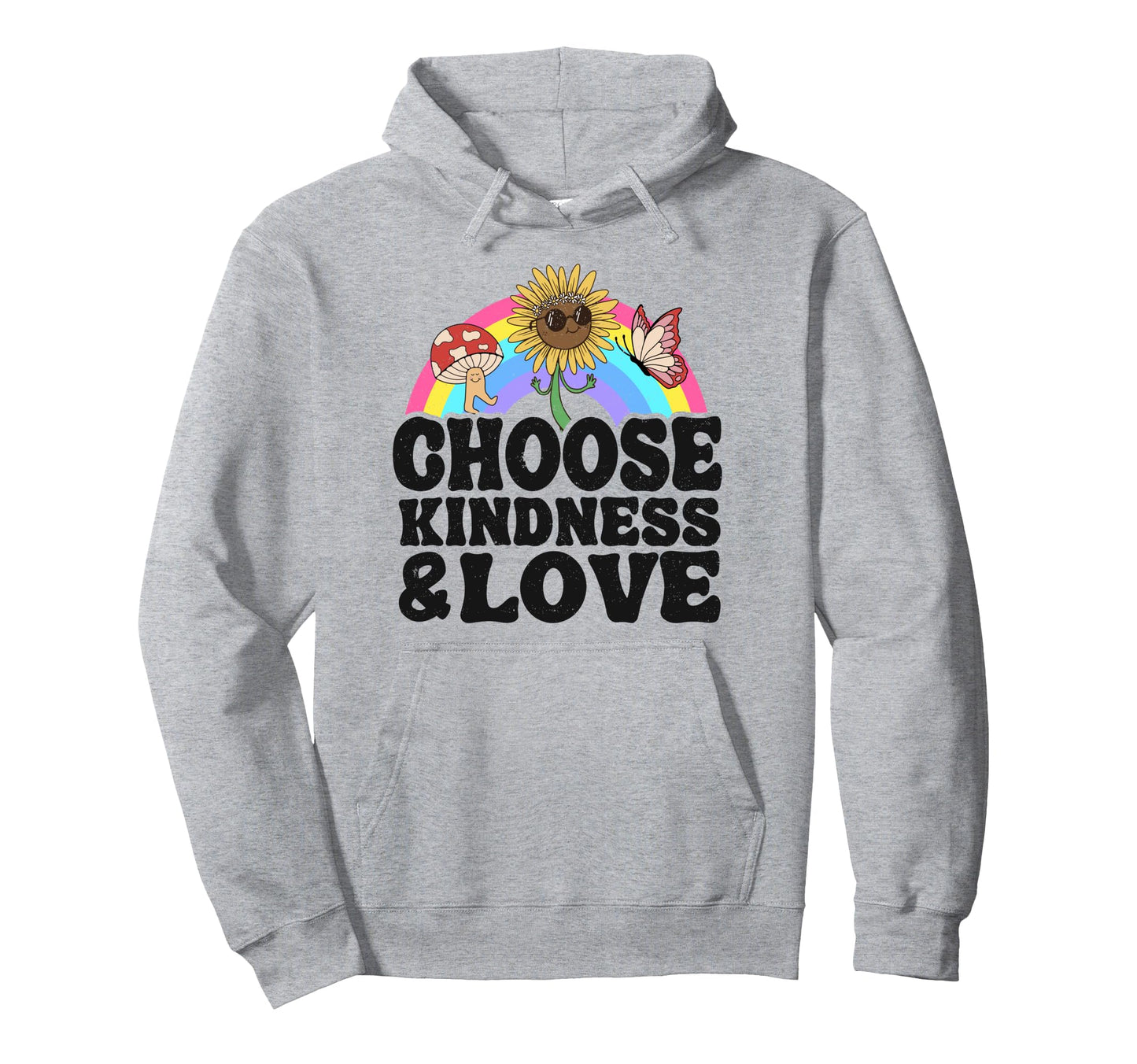 Anti Bullying Rainbow Peace Hippie Choose Hoodie - Graphic Print Men Women - T-Shirt, Sweatshirt, Hoodie