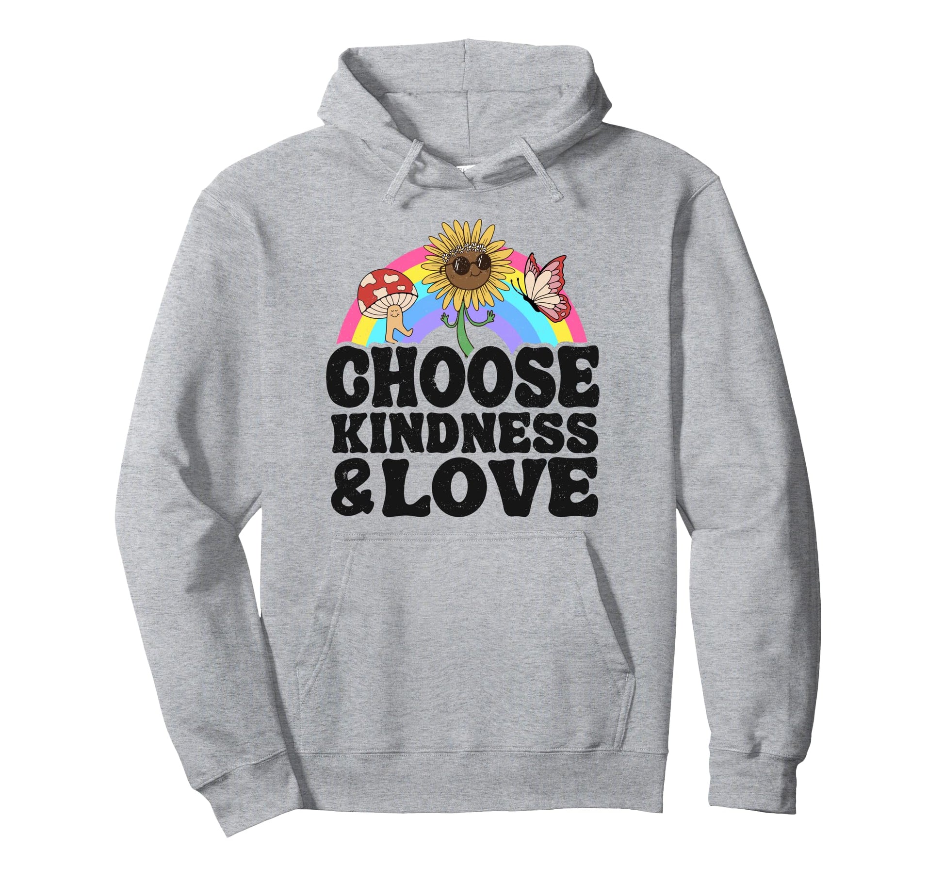 Anti Bullying Rainbow Peace Hippie Choose Hoodie - Graphic Print Men Women - T-Shirt, Sweatshirt, Hoodie