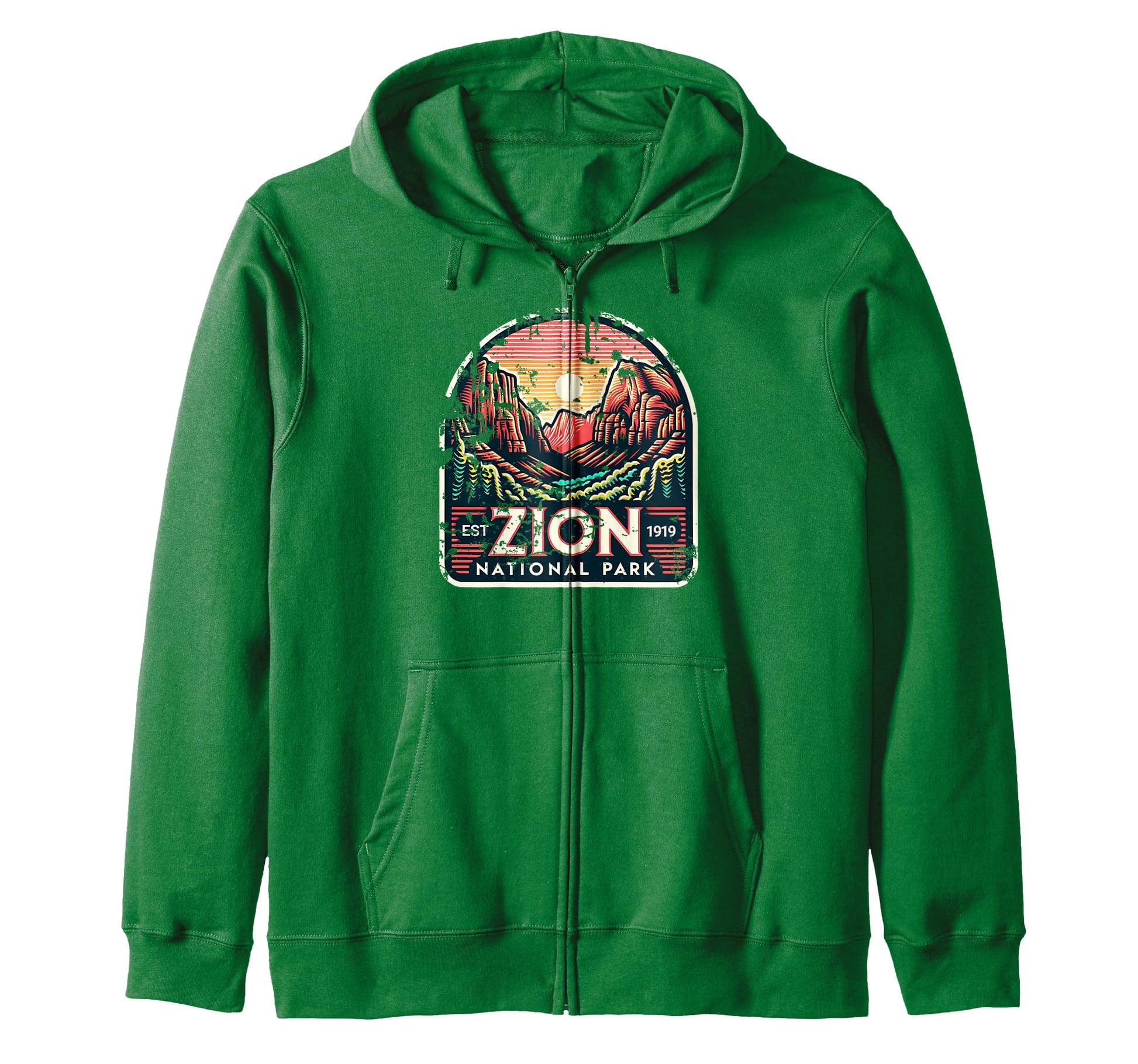 Zion National Park Utah Usa Outdoor Hoodie - Unique Graphic for Adults - T-Shirt, Sweatshirt, Hoodie