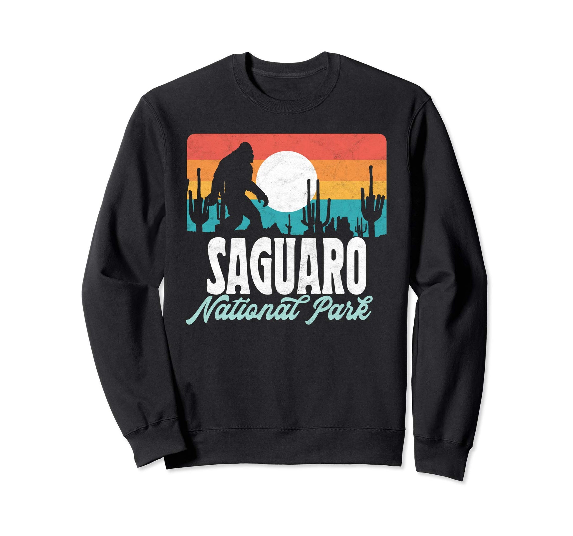 Saguaro National Park Bigfoot Sweatshirt - Minimalist Print for Adults - T-Shirt, Sweatshirt, Hoodie
