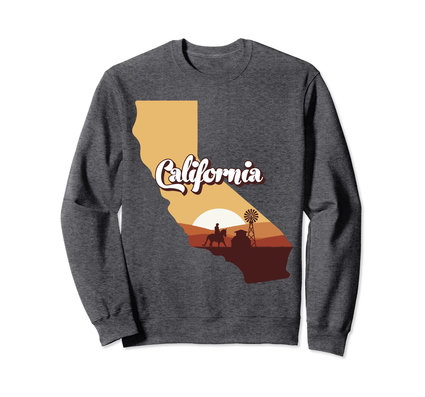 California Horse Riding Sweatshirt - Casual Everyday Wear for Adults - T-Shirt, Sweatshirt, Hoodie