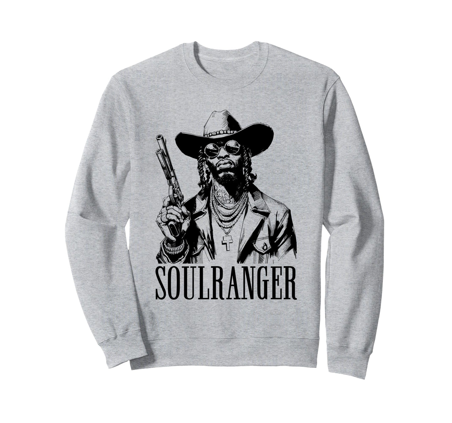 Cowboy Rapper Funny Hip Hop Cowboy Sweatshirt - Custom Art Print Unisex - T-Shirt, Sweatshirt, Hoodie