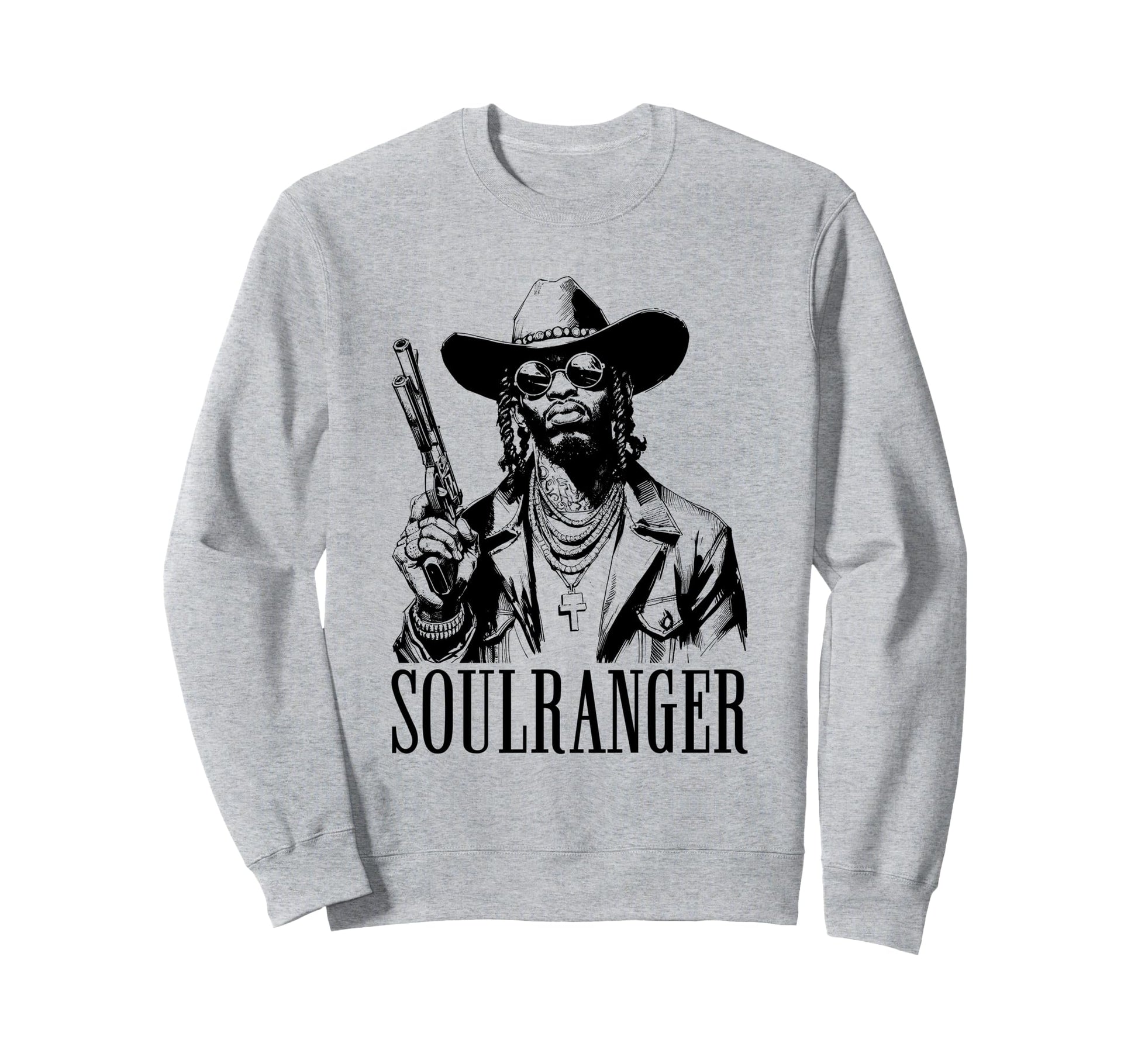 Cowboy Rapper Funny Hip Hop Cowboy Sweatshirt - Custom Art Print Unisex - T-Shirt, Sweatshirt, Hoodie