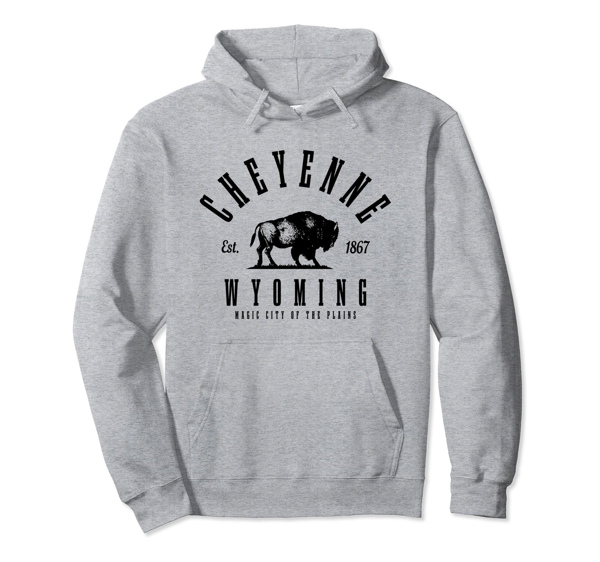 Cheyenne Wyoming Est 1867 Cowboy Hoodie - Minimalist Print for Adults - T-Shirt, Sweatshirt, Hoodie