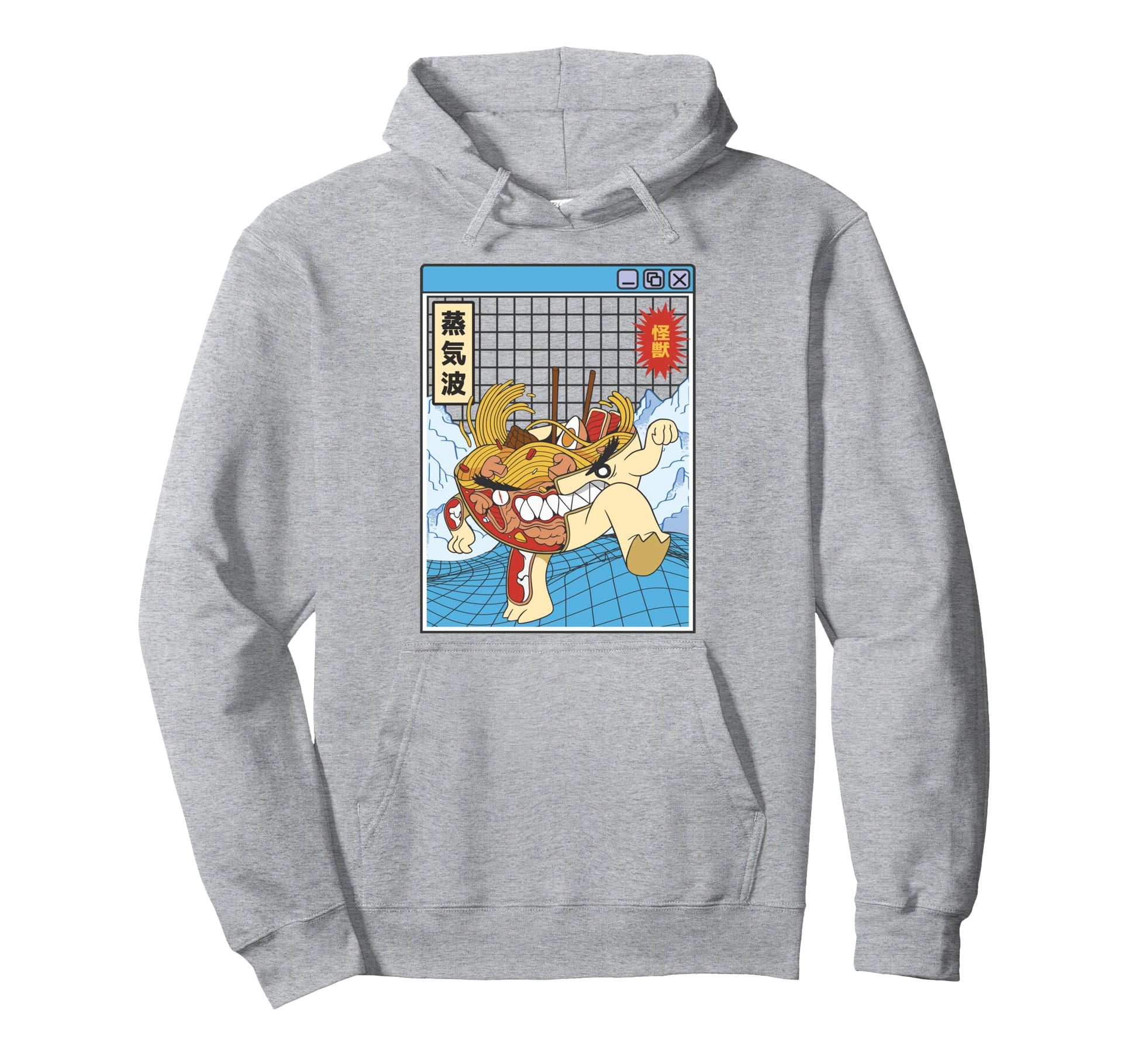 Ramen Noodles X Ray Kawaii Grid Vaporwave Hoodie - Unique Graphic Unisex - T-Shirt, Sweatshirt, Hoodie