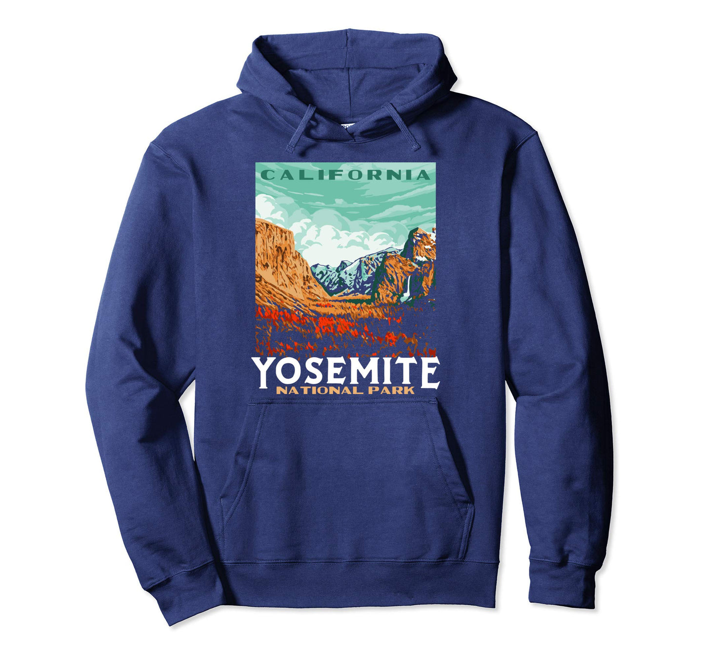 Yosemite National Park Valley Wpa Hoodie - Unique Graphic for Adults - T-Shirt, Sweatshirt, Hoodie
