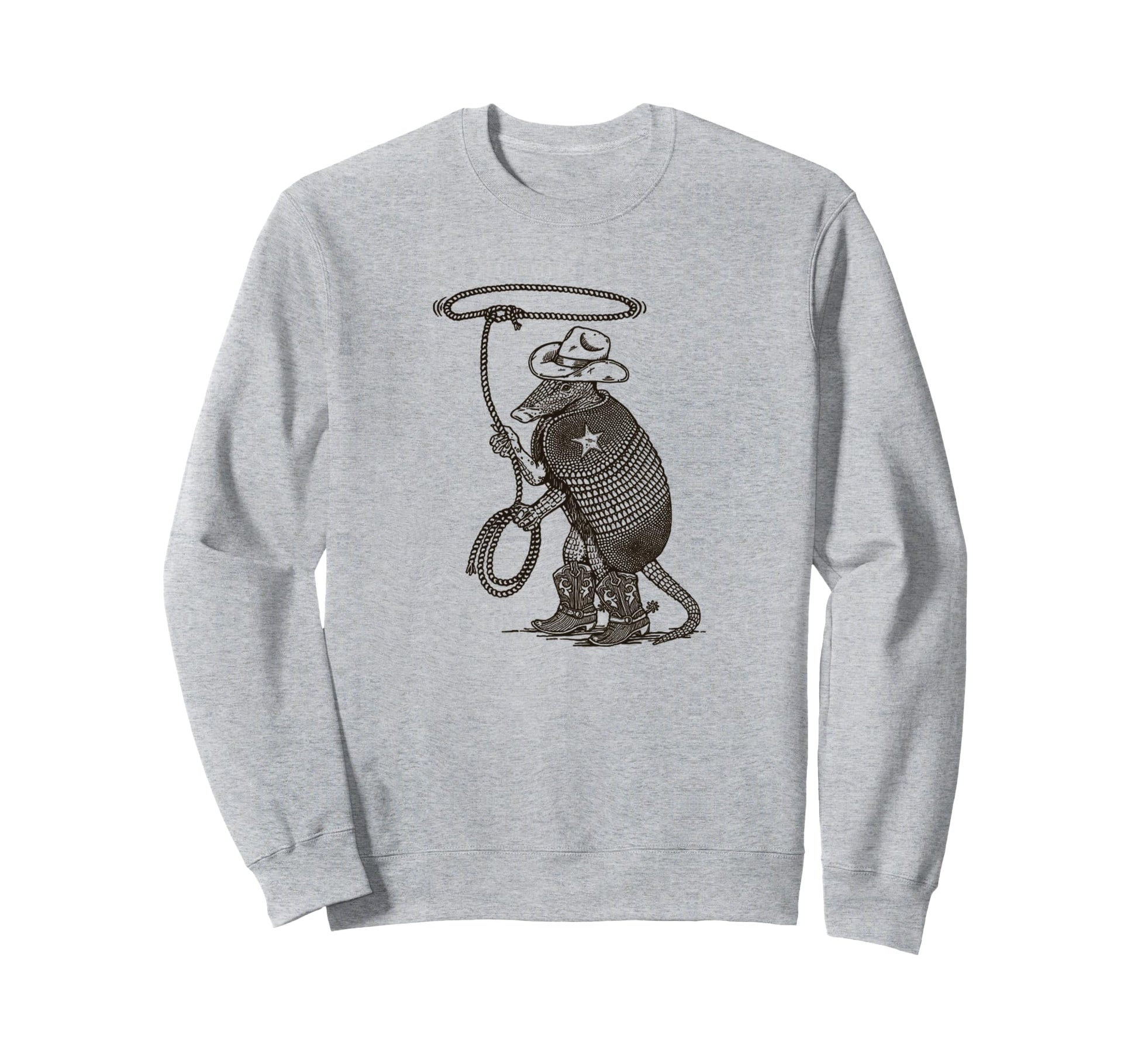 Cowboy Armadillo Western Funny Pet Sweatshirt - Unique Graphic for Adults - T-Shirt, Sweatshirt, Hoodie