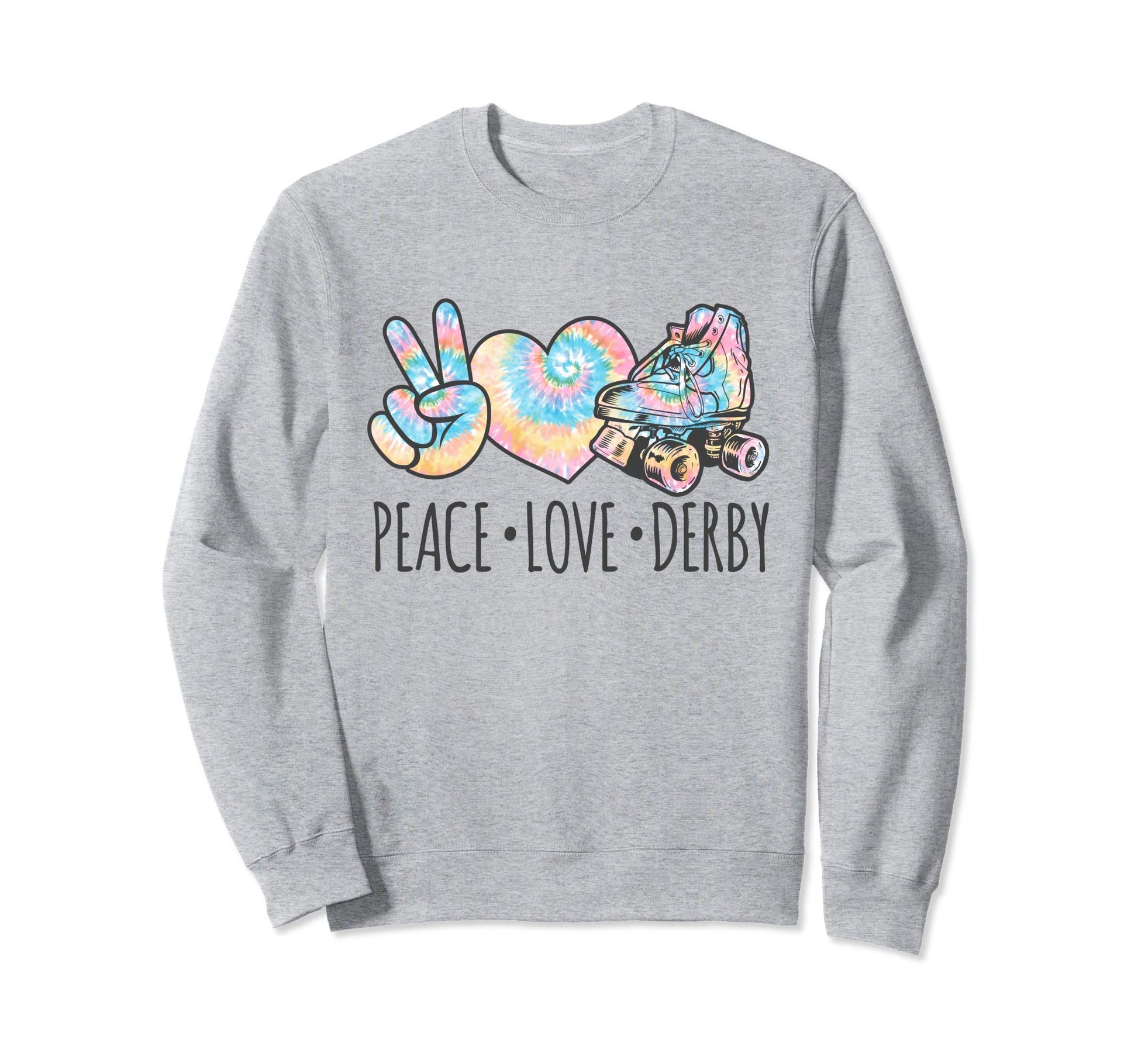 Tie Dye Roller Skating Teen Sweatshirt - Casual Everyday Wear for Adults - T-Shirt, Sweatshirt, Hoodie