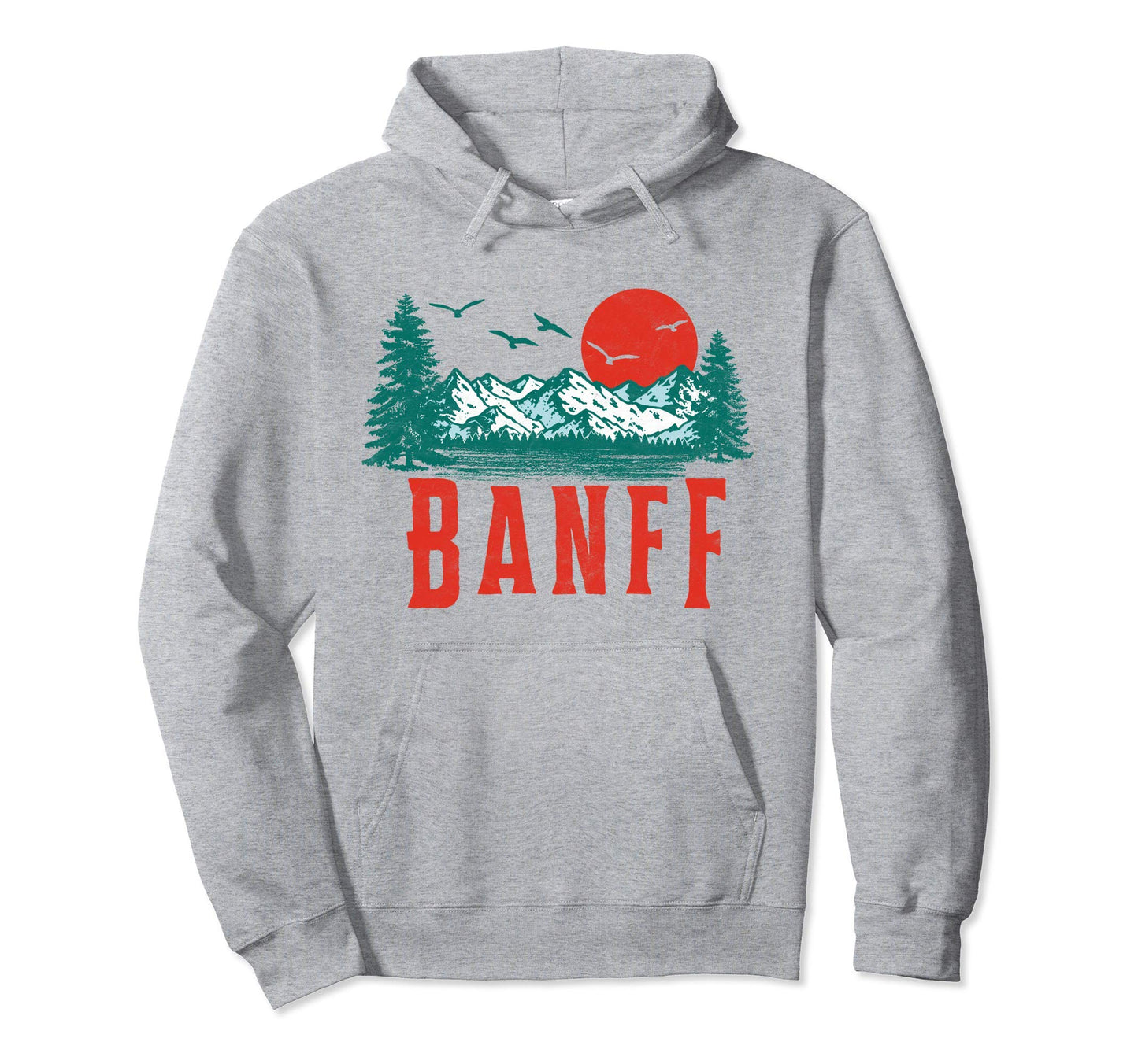 Banff National Park Mountains Scene Hoodie - Unique Graphic Men Women - T-Shirt, Sweatshirt, Hoodie