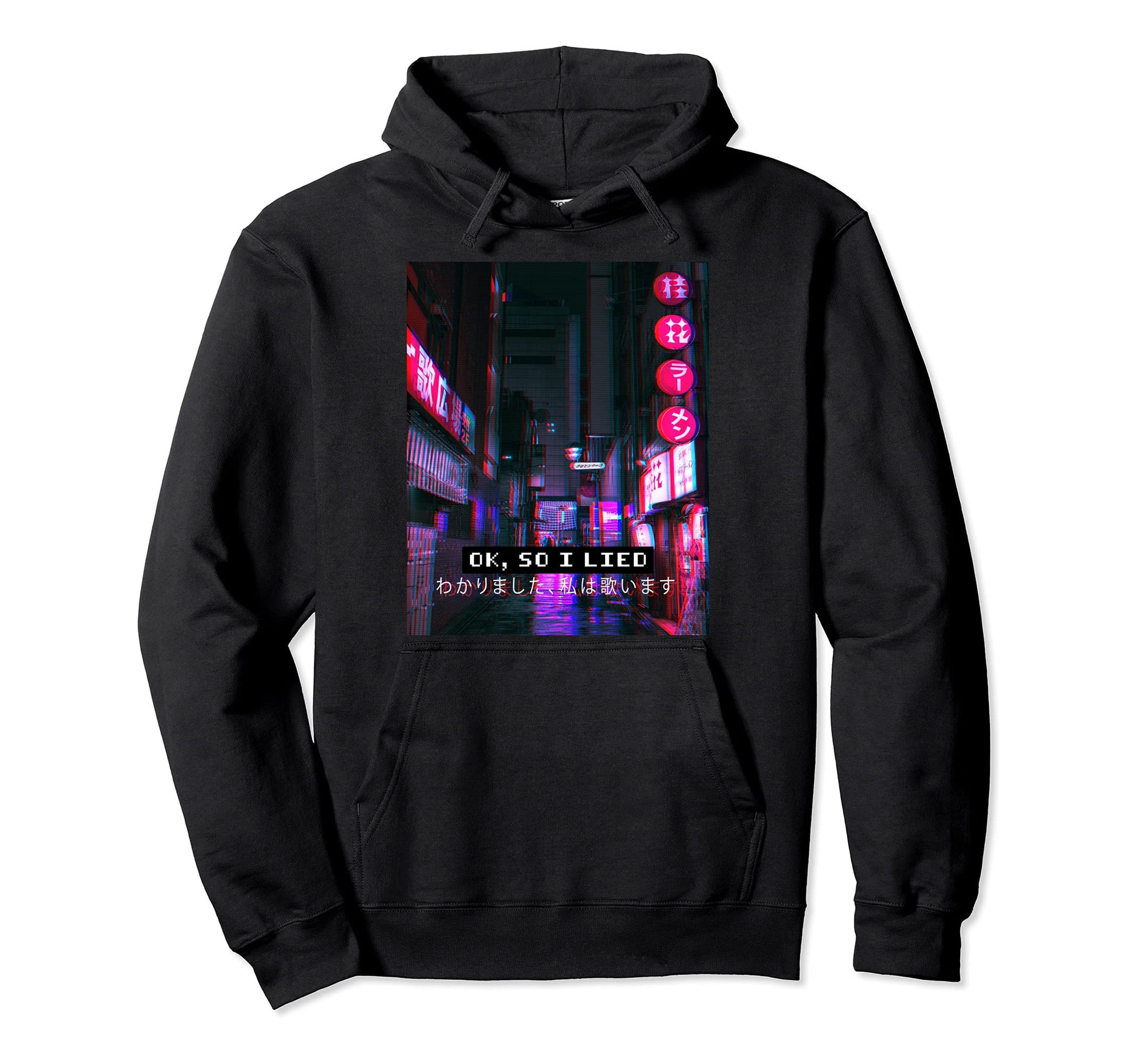 Ok So I Lied Vaporwave Aesthetic E Hoodie - Casual Everyday Wear Unisex - T-Shirt, Sweatshirt, Hoodie