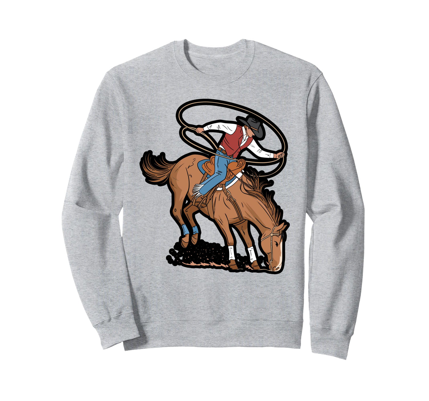 Cowboy Rodeo Lasso Western Sweatshirt - Aesthetic Graphic Men Women - T-Shirt, Sweatshirt, Hoodie