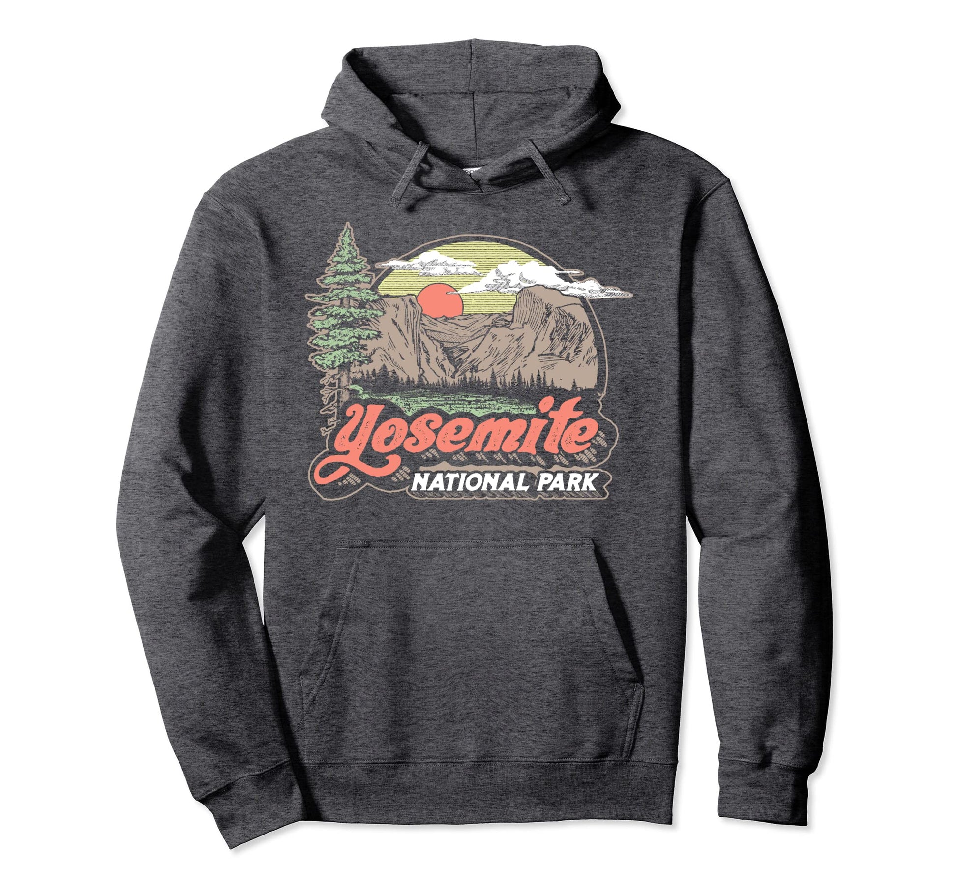 Yosemite National Park Eighties 80S Hoodie - Unique Graphic Unisex - T-Shirt, Sweatshirt, Hoodie