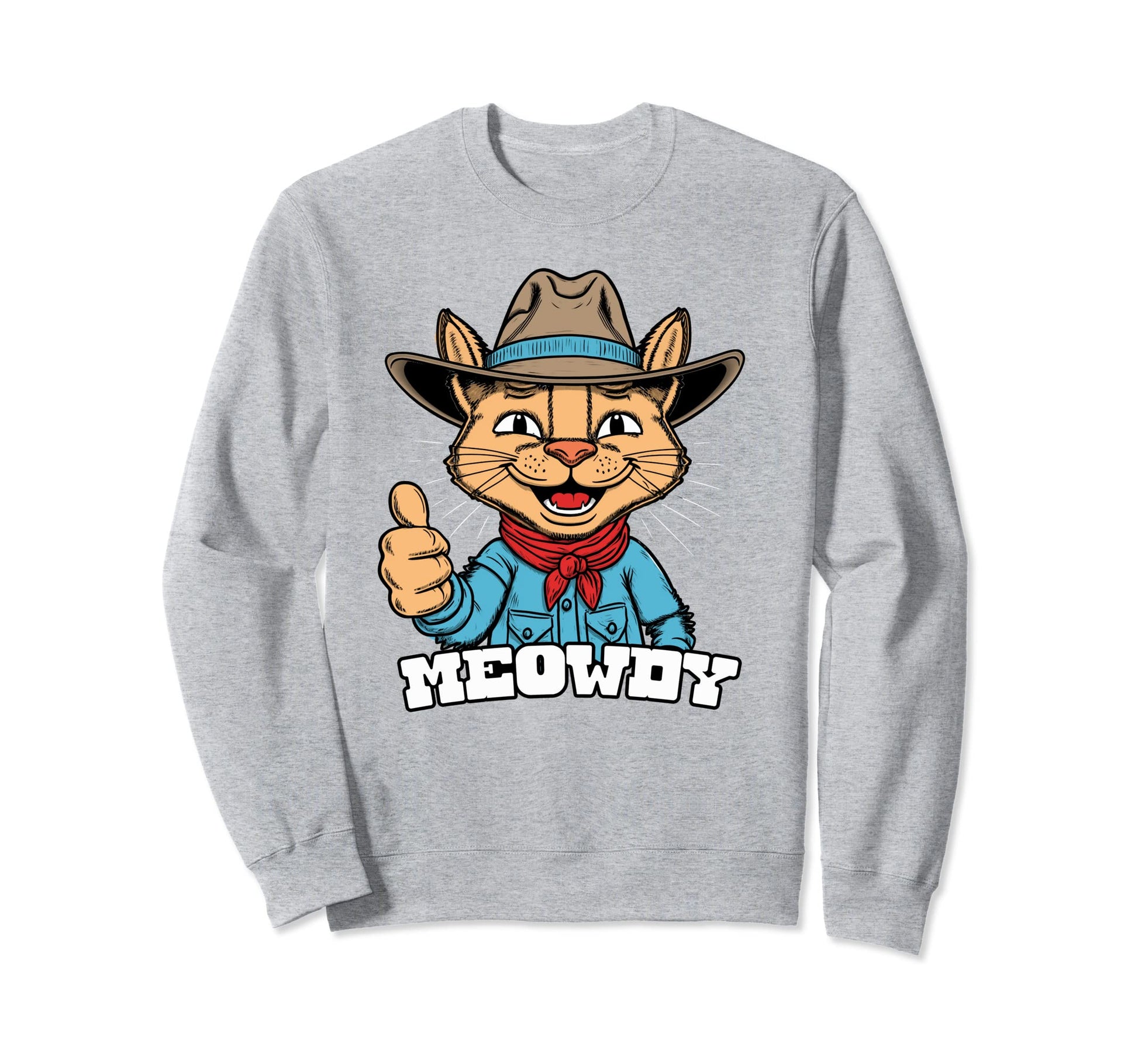 Meowdy Funny Country Music Cat Sweatshirt - Fun Novelty Design for Adults - T-Shirt, Sweatshirt, Hoodie