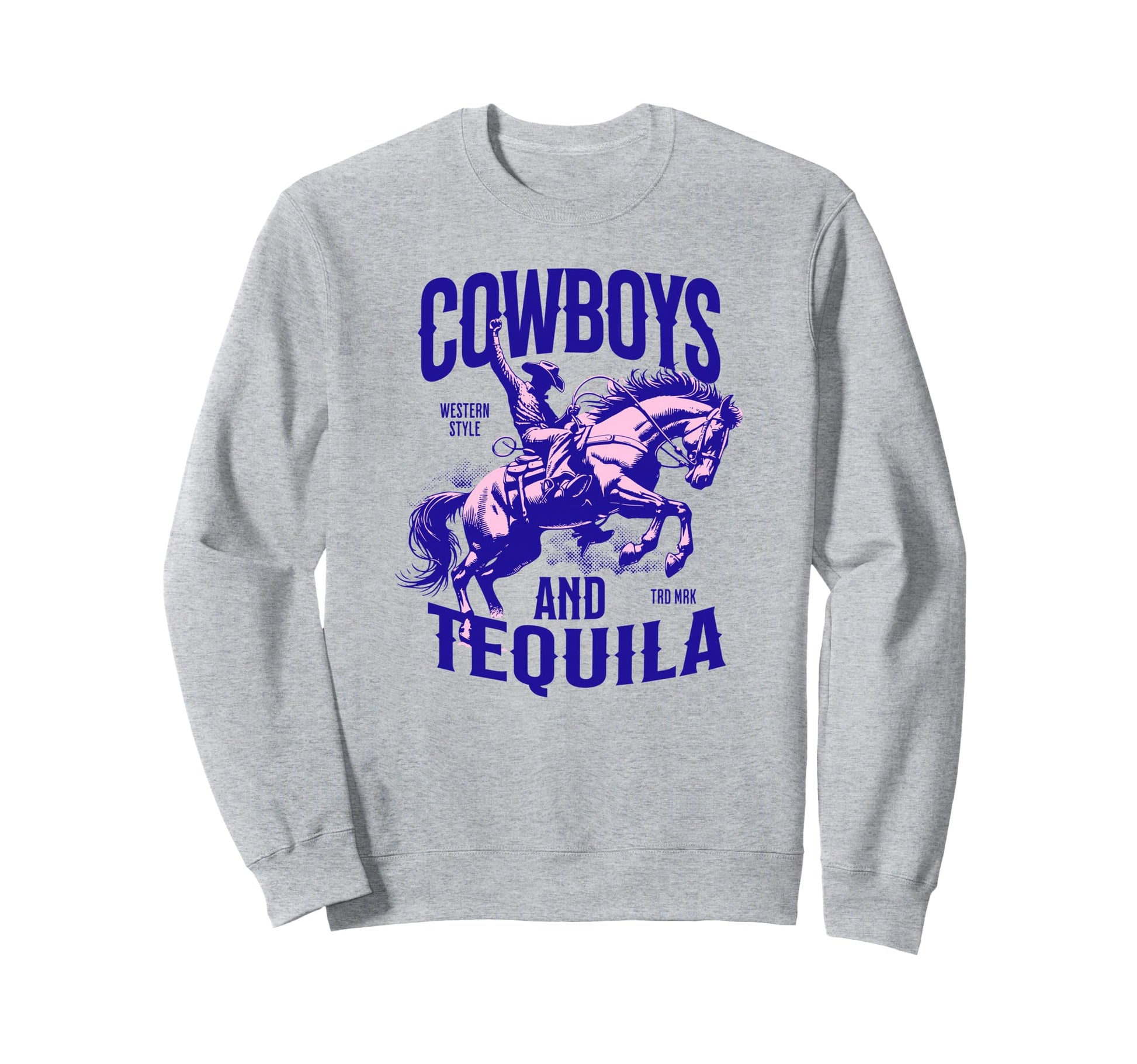 Cowboys And Tequila Western Sweatshirt - Casual Everyday Wear for Adults - T-Shirt, Sweatshirt, Hoodie