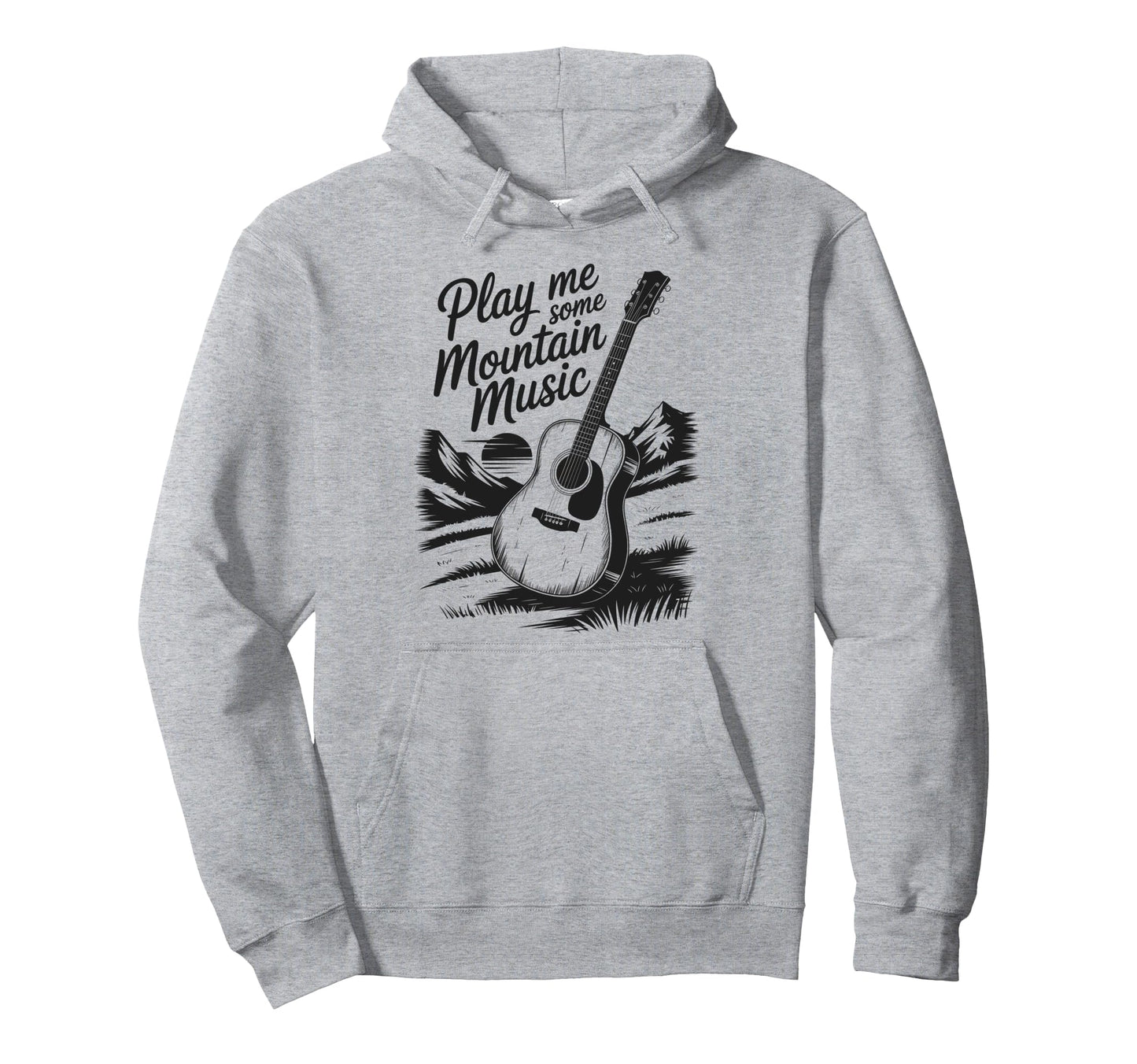 Play Me Some Mountain Music Country Hoodie - Minimalist Print for Adults - T-Shirt, Sweatshirt, Hoodie