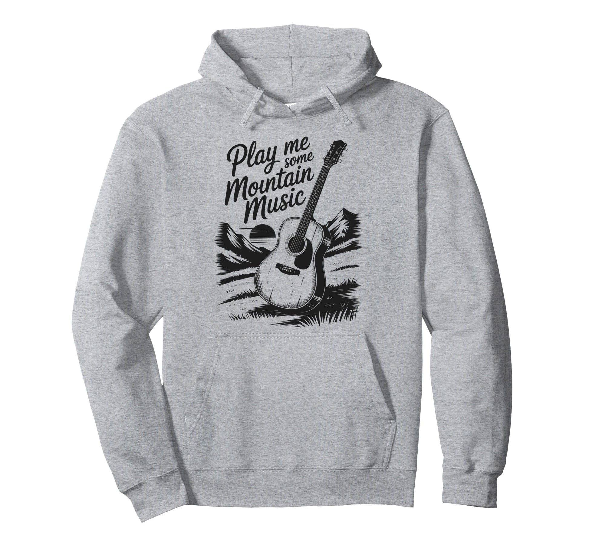Play Me Some Mountain Music Country Hoodie - Minimalist Print for Adults - T-Shirt, Sweatshirt, Hoodie